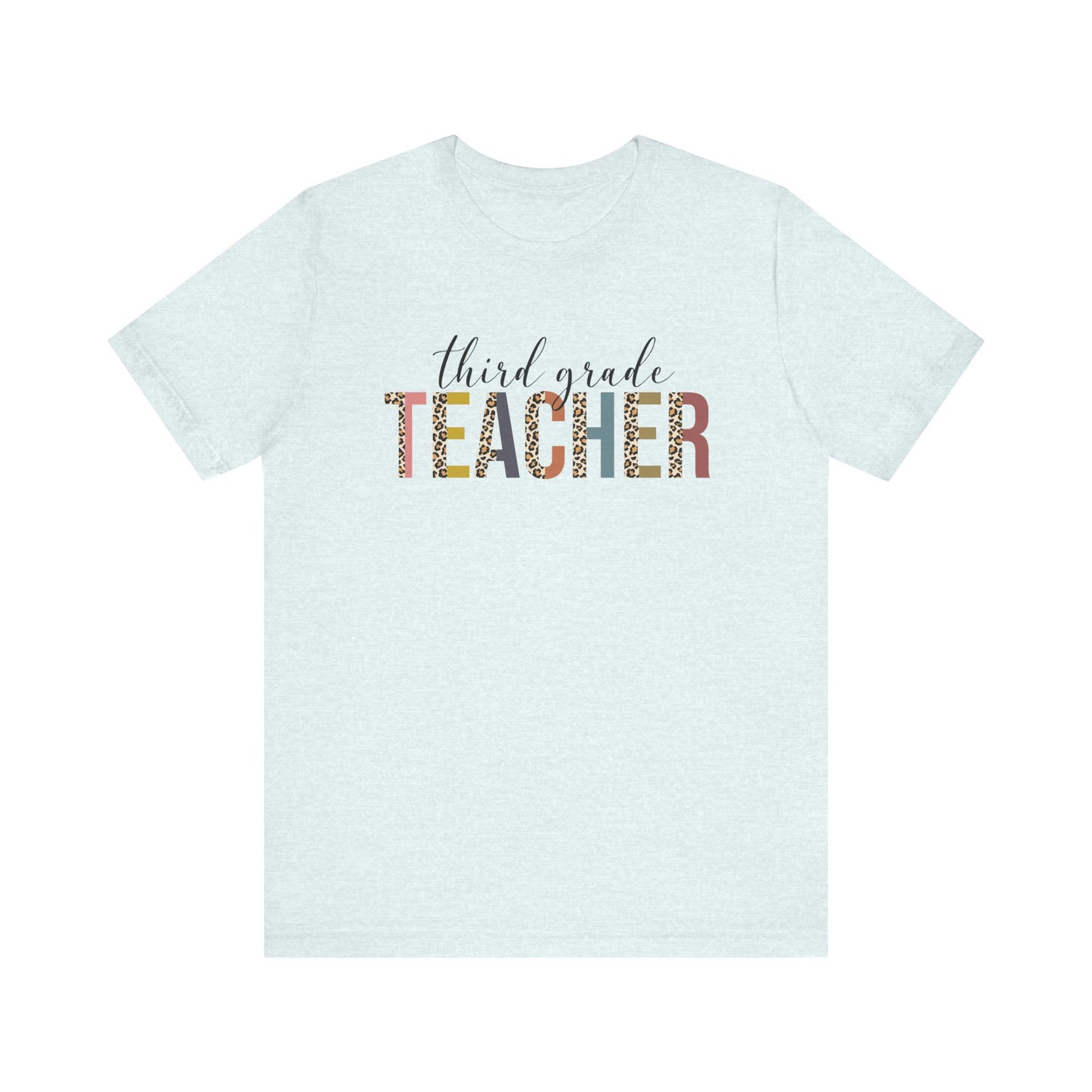Cute Teacher TShirt Gift, Education Tee, Elementary School Teacher Appreciation, Funny Back To School Shirt, Teacher T-Shirt, Teacher Tee T-Shirt Printify Heather Ice Blue XS