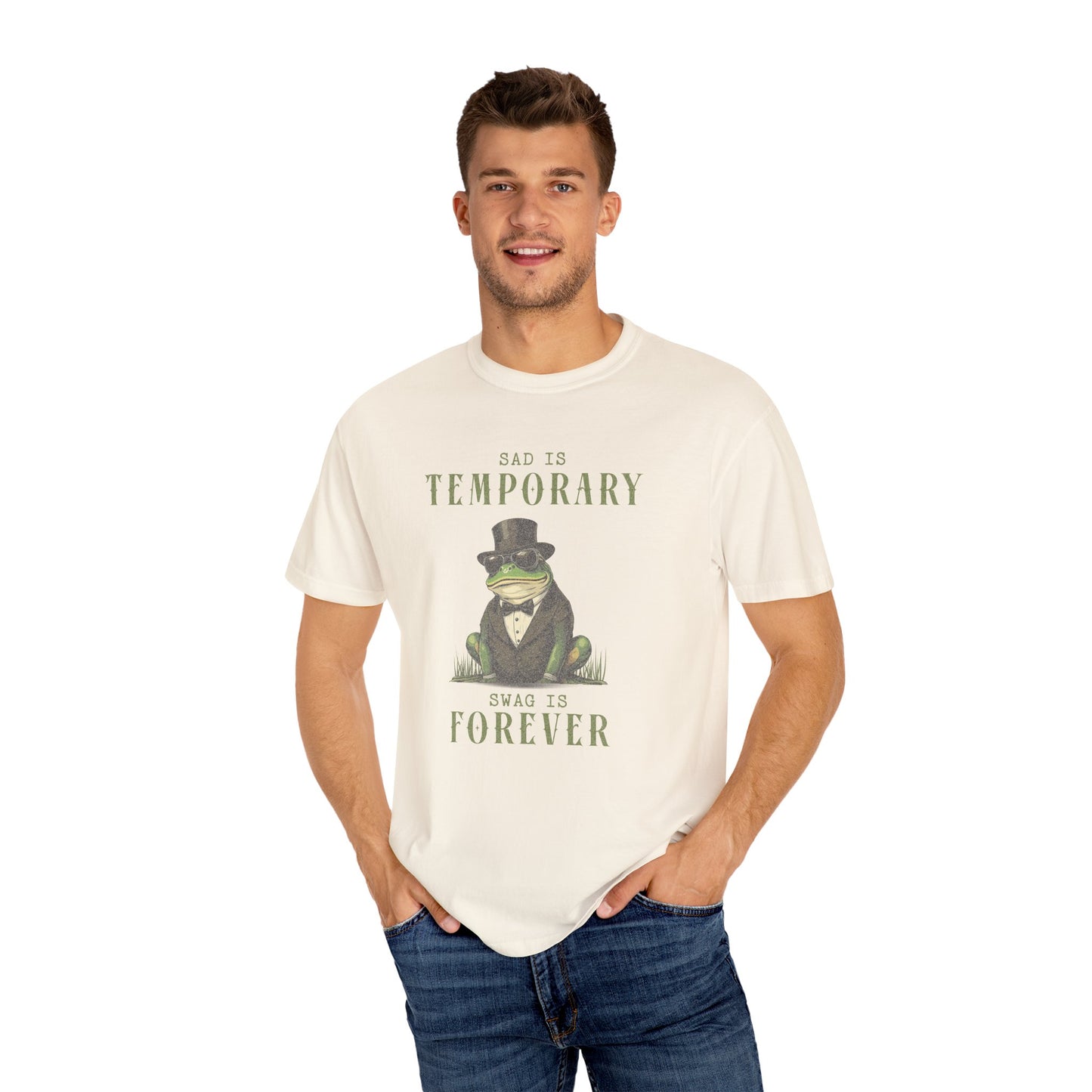 Funny Frog T-Shirt Retro Froggy Meme Shirt Vintage Frog And Toad Aesthetic Frog Lover Gift For Her Calm Vibes Birthday Viral Trendy Shirt T-Shirt Printify