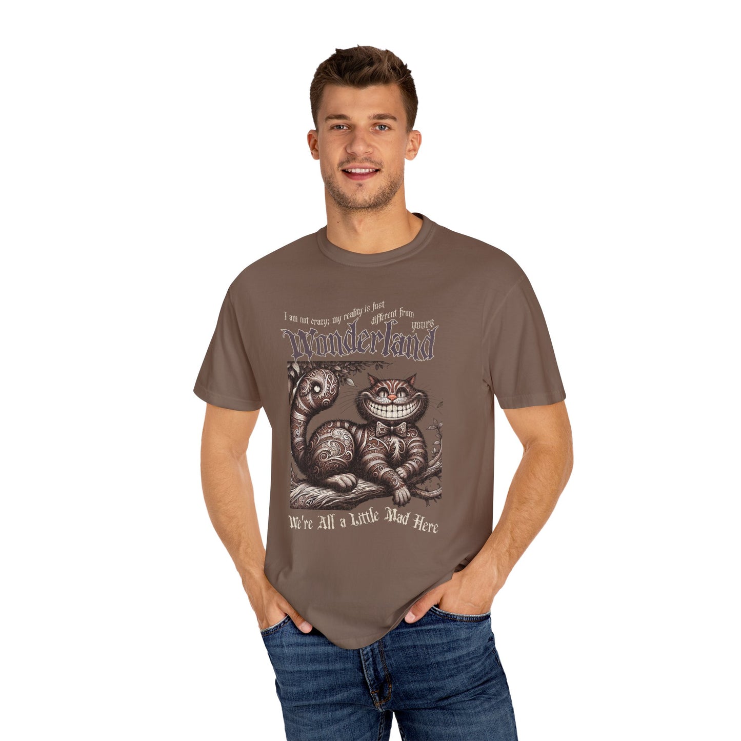 Cheshire Cat Alice in Wonderland TShirt Comfort Colors Oversized T-Shirt Dark Academia Mad Hatter Tea Party Bookish Book Lover Booktok Gift