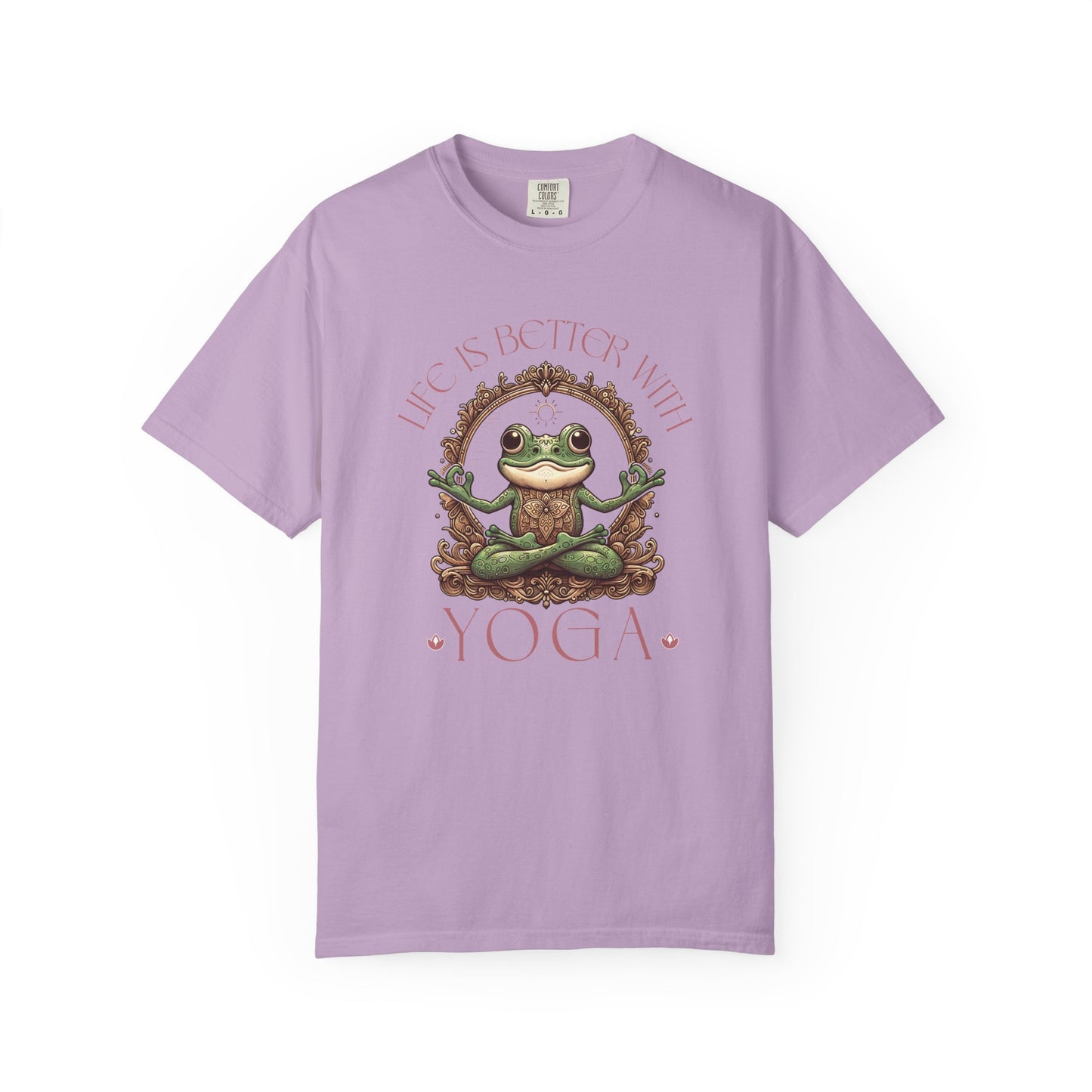 Yoga Frog Life Is Better With Yoga Unisex T-Shirt, Casual Wear, Highlander Fan Gift, T-Shirt Printify Orchid S