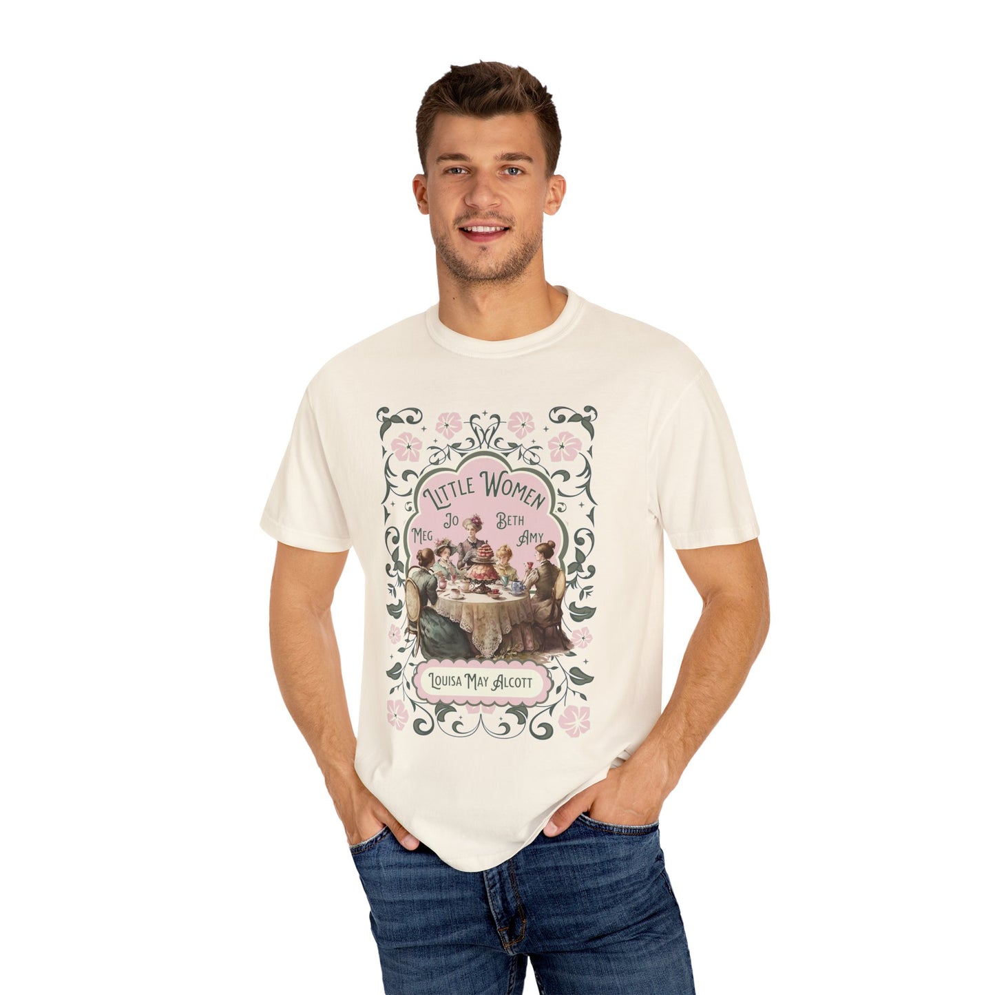 Little Women Comfort Colors T-Shirt, Louisa May Alcott Historical Romance, Bookish Literary Fan Art Tee Gift for Her Bookclub Crewneck Shirt T-Shirt Printify