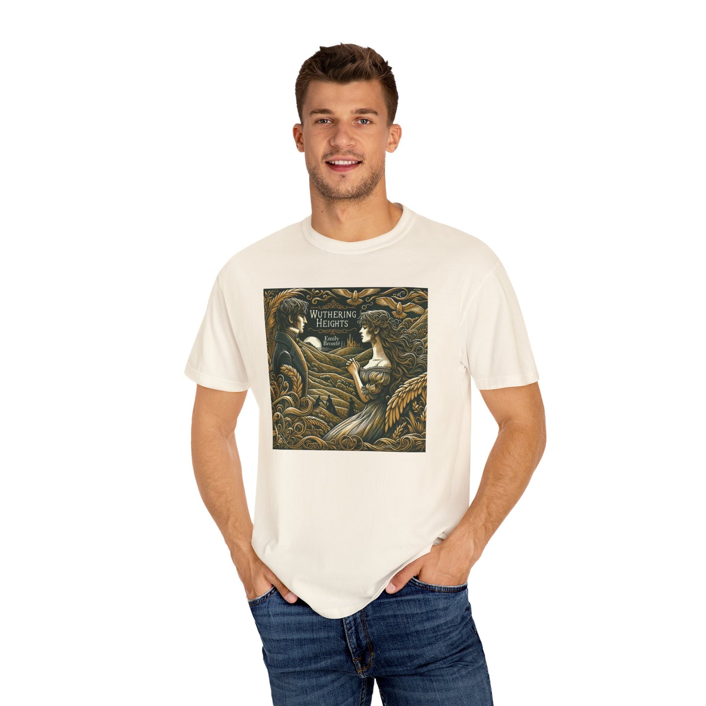 Wuthering Heights T-Shirt Emily Brontë Romantasy Literarure Shirt Bookish Academia Gift For Her Birthday Heathcliffe Bookclub Booknerd Tee T-Shirt Printify
