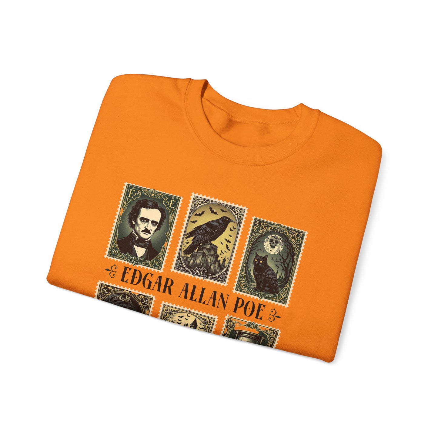 Edgar Allan Poe Sweatshirt The Raven Nevermore Gothic Horror Sweater Dark Academia Macabre Halloween Gift for Book Lovers Birthday Christmas