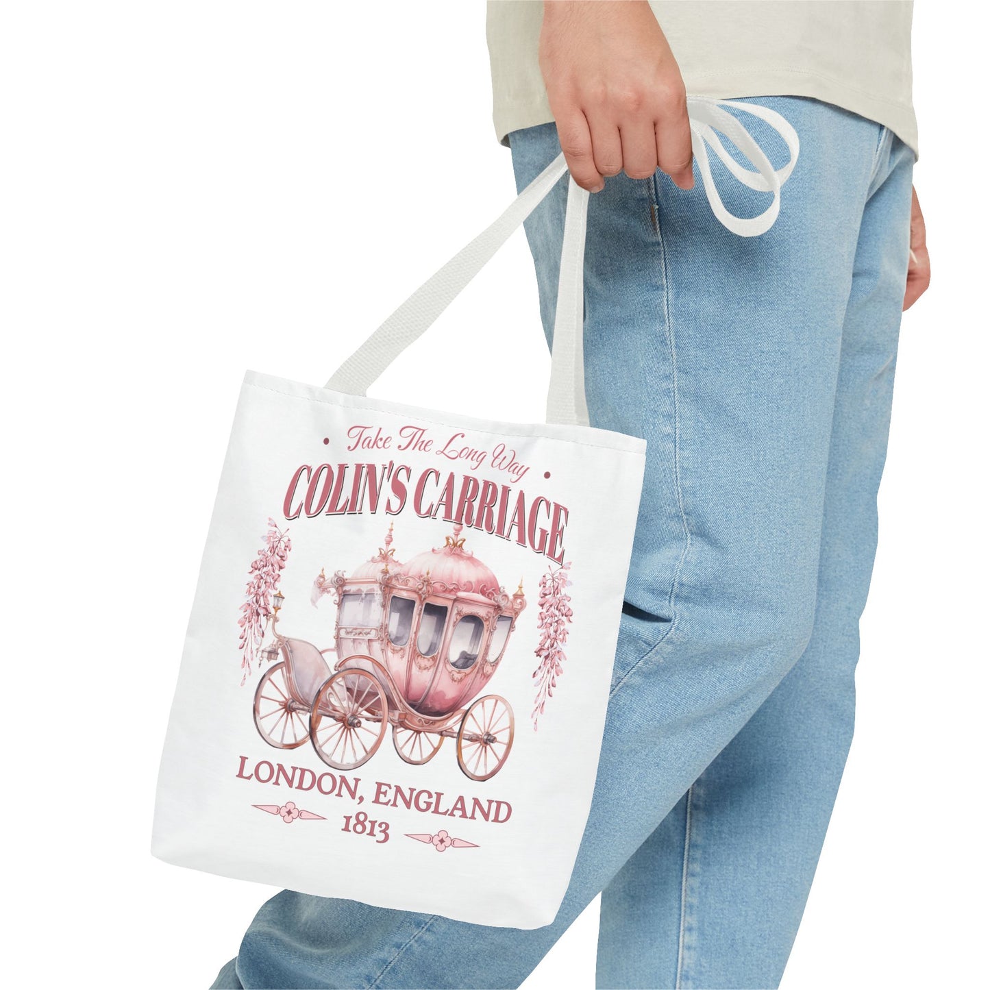 Colins Carriage Club Tote Bag Regency England Ton Society Gift For Book Lover Fan Historical Drama Penelope Romance Reader Bookclub Gift Bags Printify