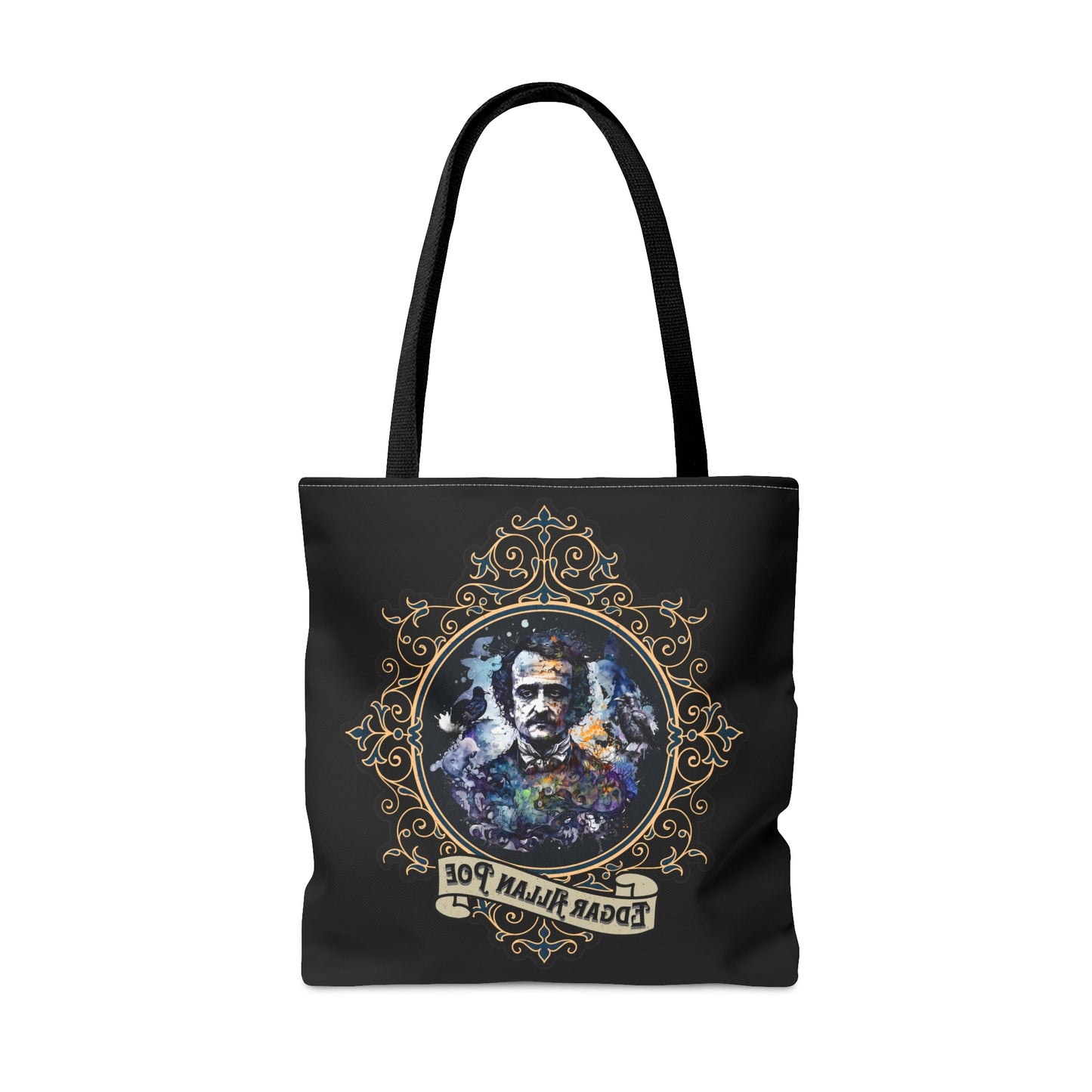 Edgar Allan Poe Tote Bag, Vintage Poet, Poetry Lover Shoulder Bag, Dark Academia, Literary, Bookish, Bookclub Gift, Fall Autumn Project Bag Bags Printify