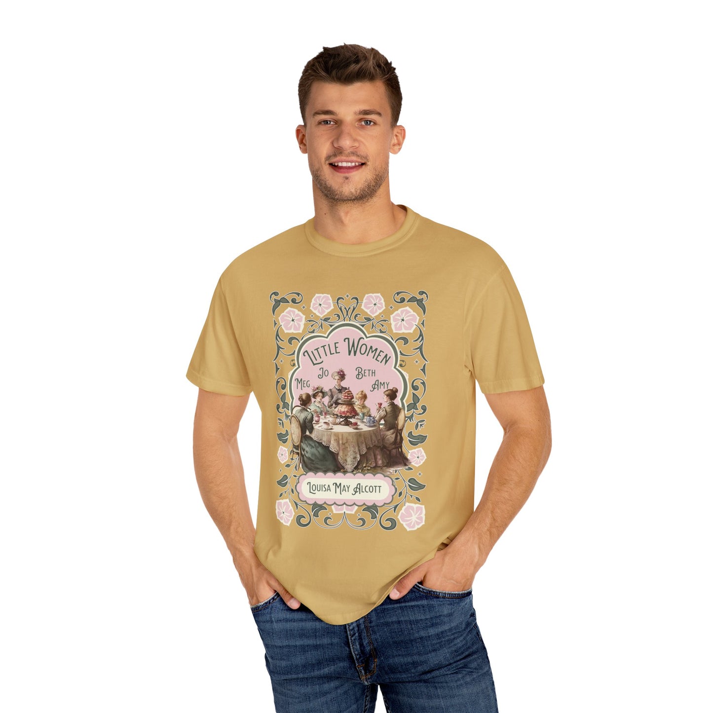 Little Women Comfort Colors T-Shirt, Louisa May Alcott Historical Romance, Bookish Literary Fan Art Tee Gift for Her Bookclub Crewneck Shirt T-Shirt Printify