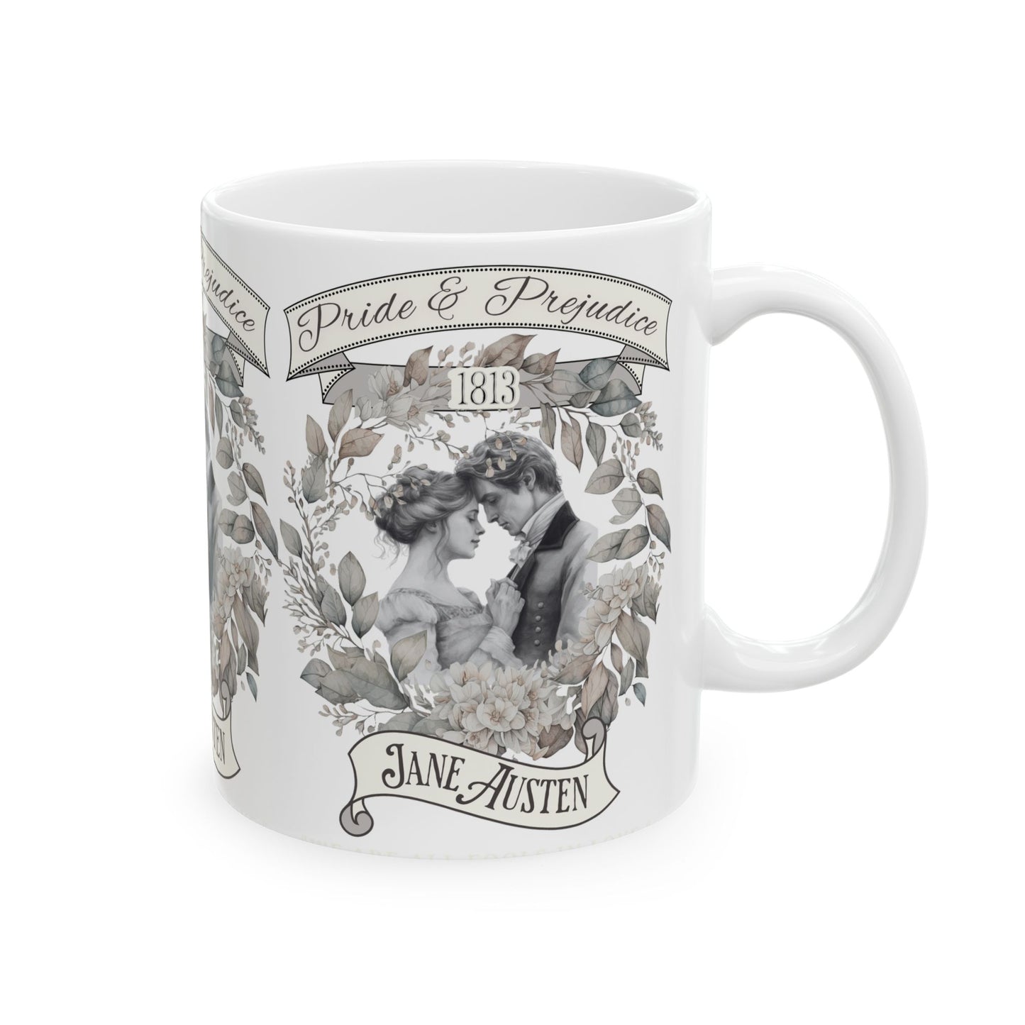Pride And Prejudice Coffee Mug Jane Austen Historical Romance Reader Gift Bookish Gift for Her Bookclub Gift Birthday Christmas For Her BFF Mug Printify