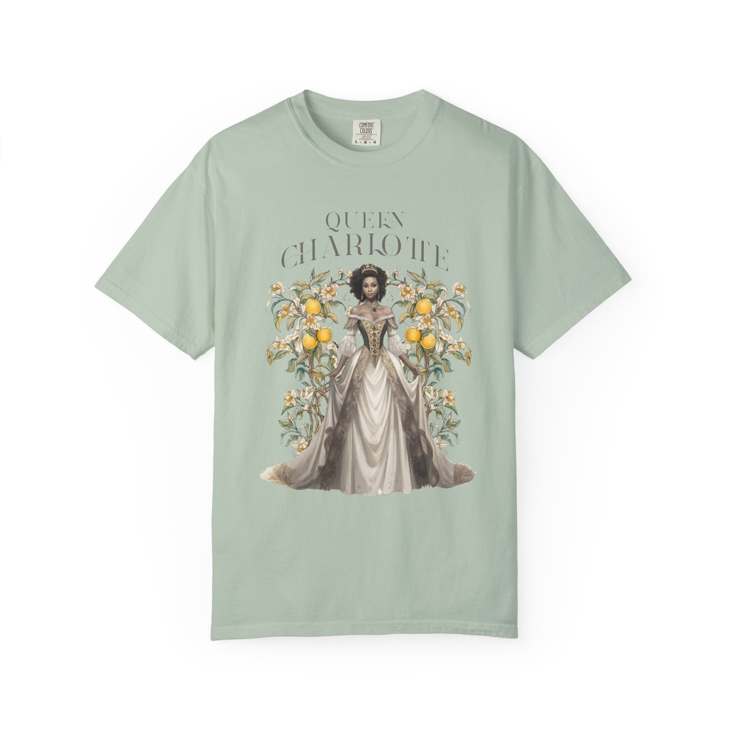Queen Charlotte T-Shirt Literary Regency Period Tee Historical Drama Series Watching Spilling The Tea Theme Gift for Her Birthday Christmas T-Shirt Printify Bay S