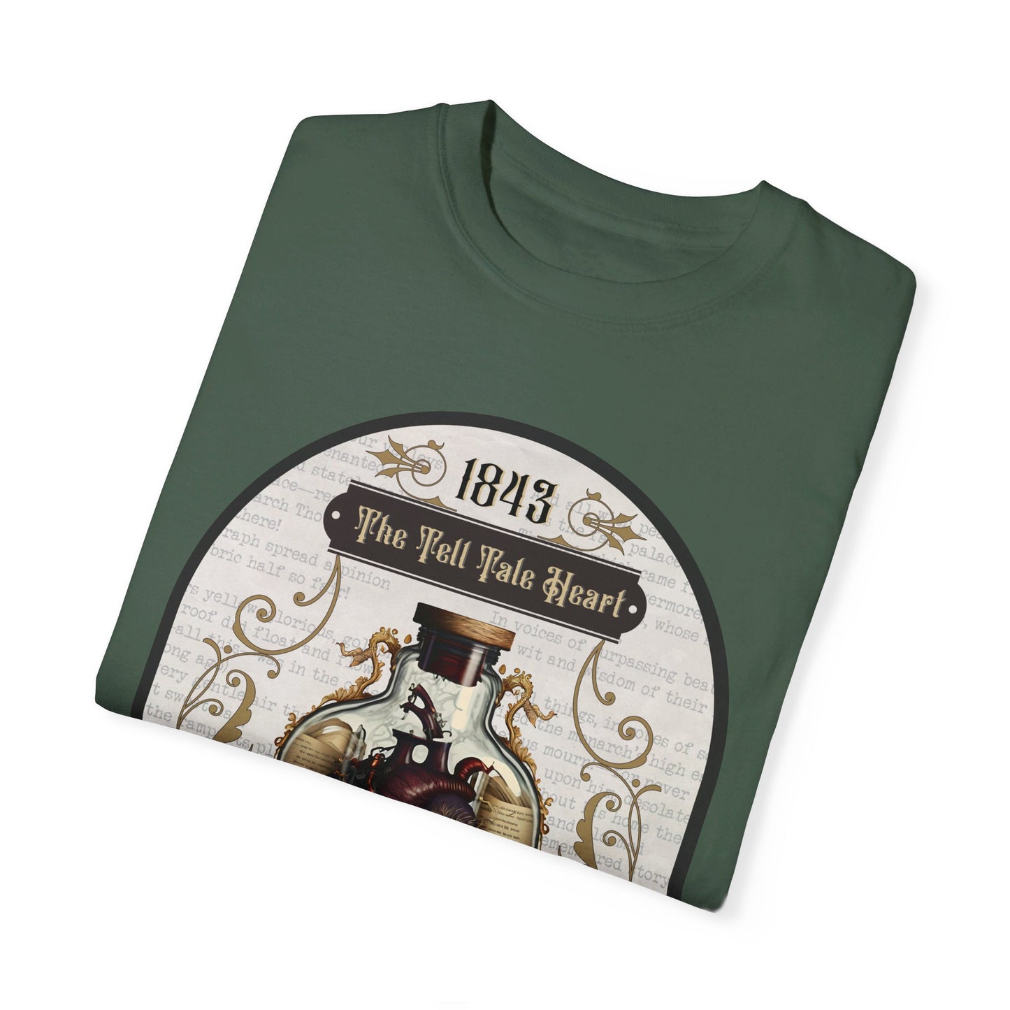 Edgar Allan Poe Shirt, The Tell Tale Heart Tee, Book, Reading Lover Shirt, Halloween, Gothic, Light Academia Gifts, Comfort Colours TShirt T-Shirt Printify