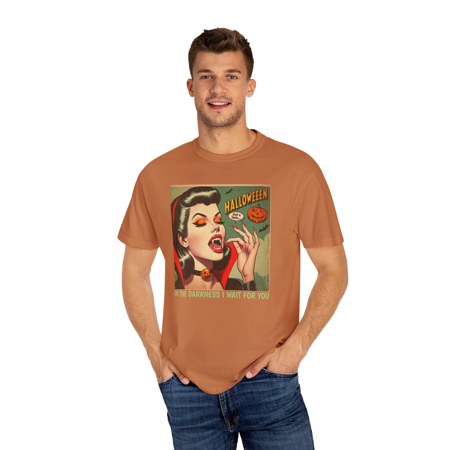 Vampire Retro Comic TShirt Dark Romance Gift Vampire Lovers Shirt Halloween Party Gift For Her Paranormal Vintage Comic Book Reader Goth Tee T-Shirt Printify