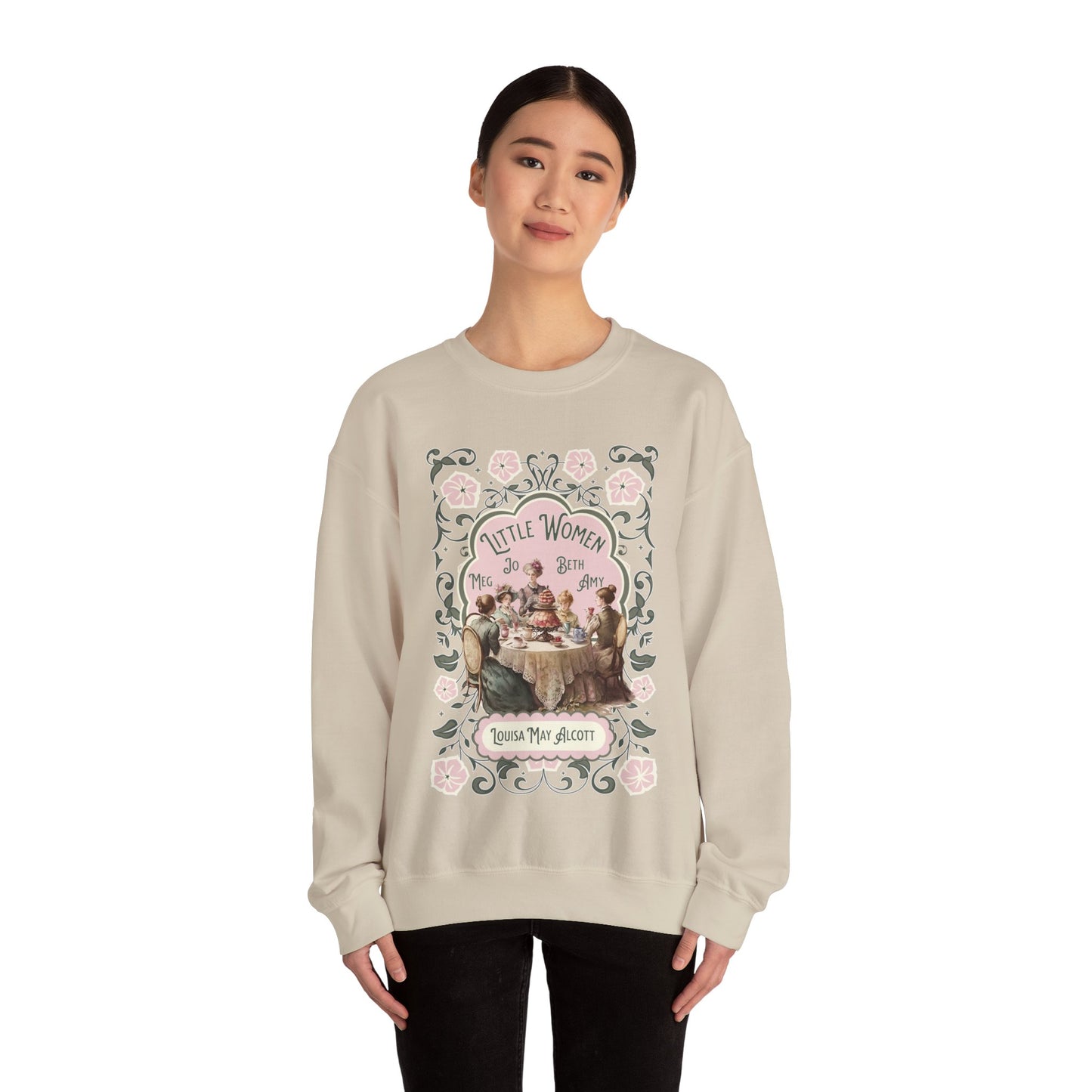 Little Women Sweatshirt, Louisa May Alcott Historical Romance Sweater, Bookish Literary Fan Art Gift, Gift for Her, Bookclub Crewneck Shirt Sweatshirt Printify