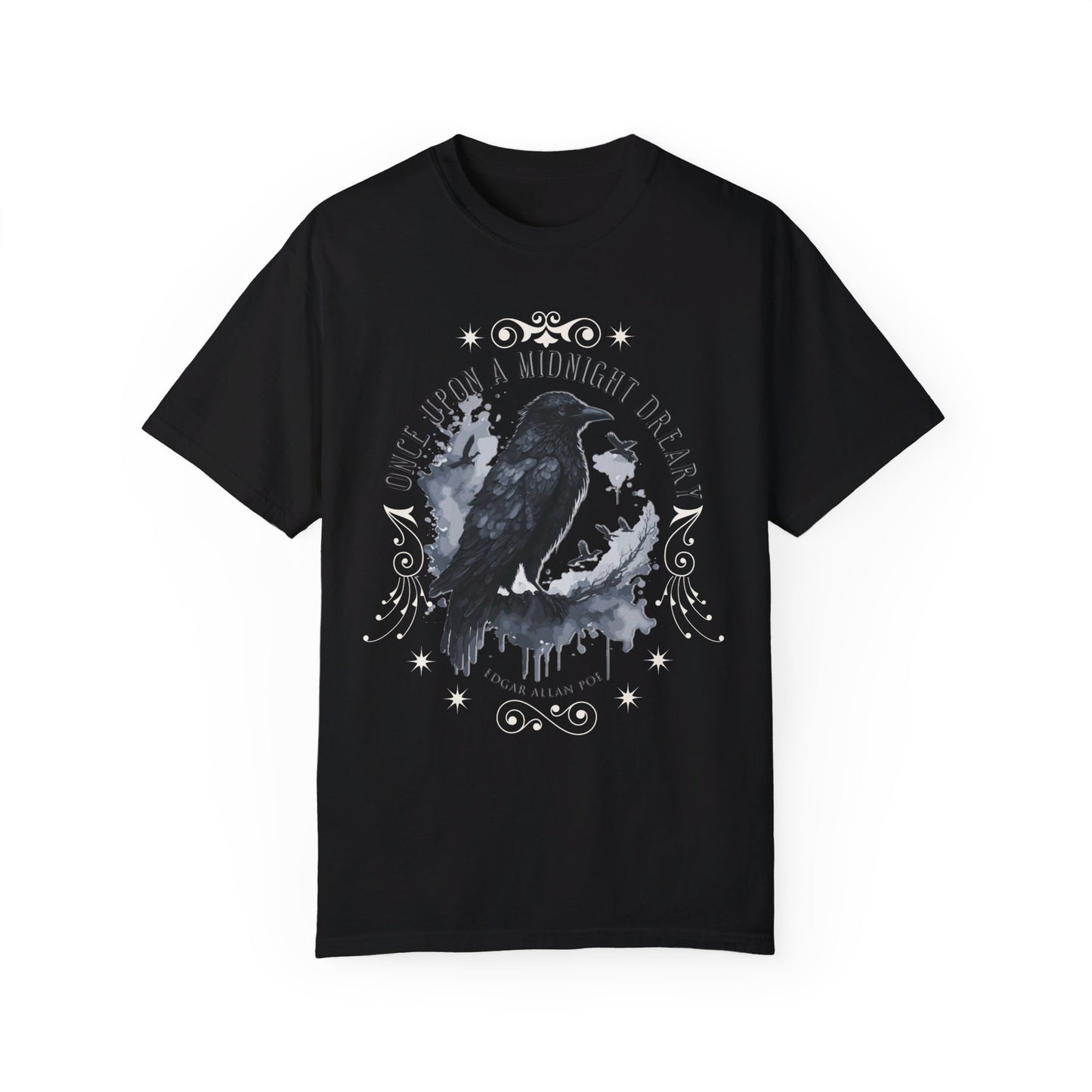 Edgar Allan Poe Shirt, The Raven Nevermore Poet, Poetry Lover Tee, Book, Reading Lover Shirt, Gothic, Light Academia Gifts, Comfort Colours T-Shirt Printify Black S