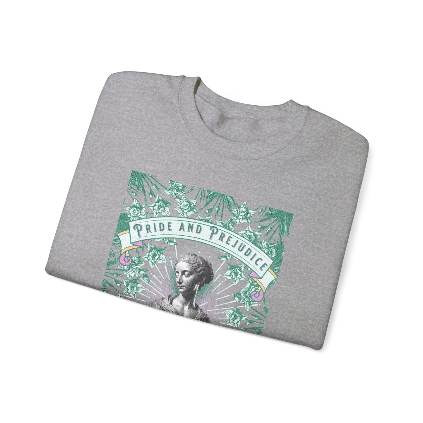 Jane Austen Sweatshirt, Pride & Prejudice Historical Romance Sweater, Bookish Literary Jane Austen Fan Art Gift, Gift for Her, Readers, Sweatshirt Printify