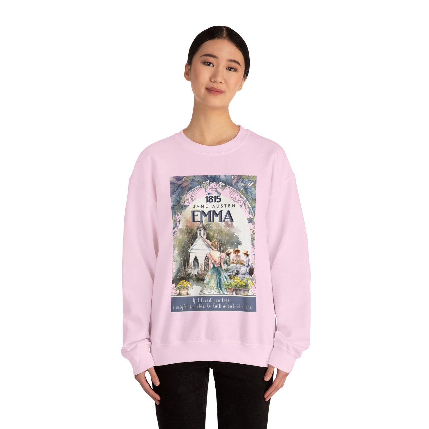 Jane Austen Sweatshirt, Emma Historical Romance Sweater, Bookish Literary Jane Austen Fan Art Gift, Gift for Her, Bookclub Shirt Sweatshirt Printify
