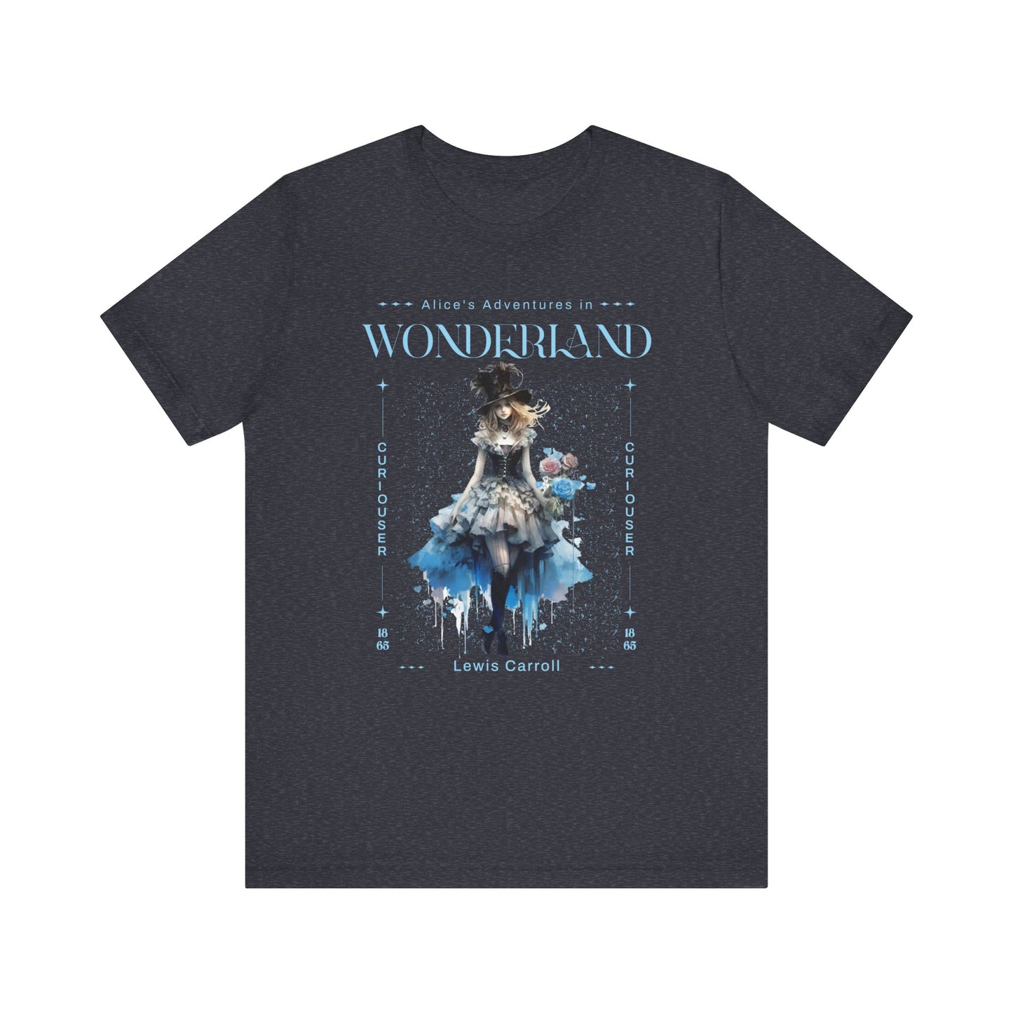 3001 Unisex Jersey Short Sleeve Tee Alice in Wonderland T-Shirt Printify Heather Navy S