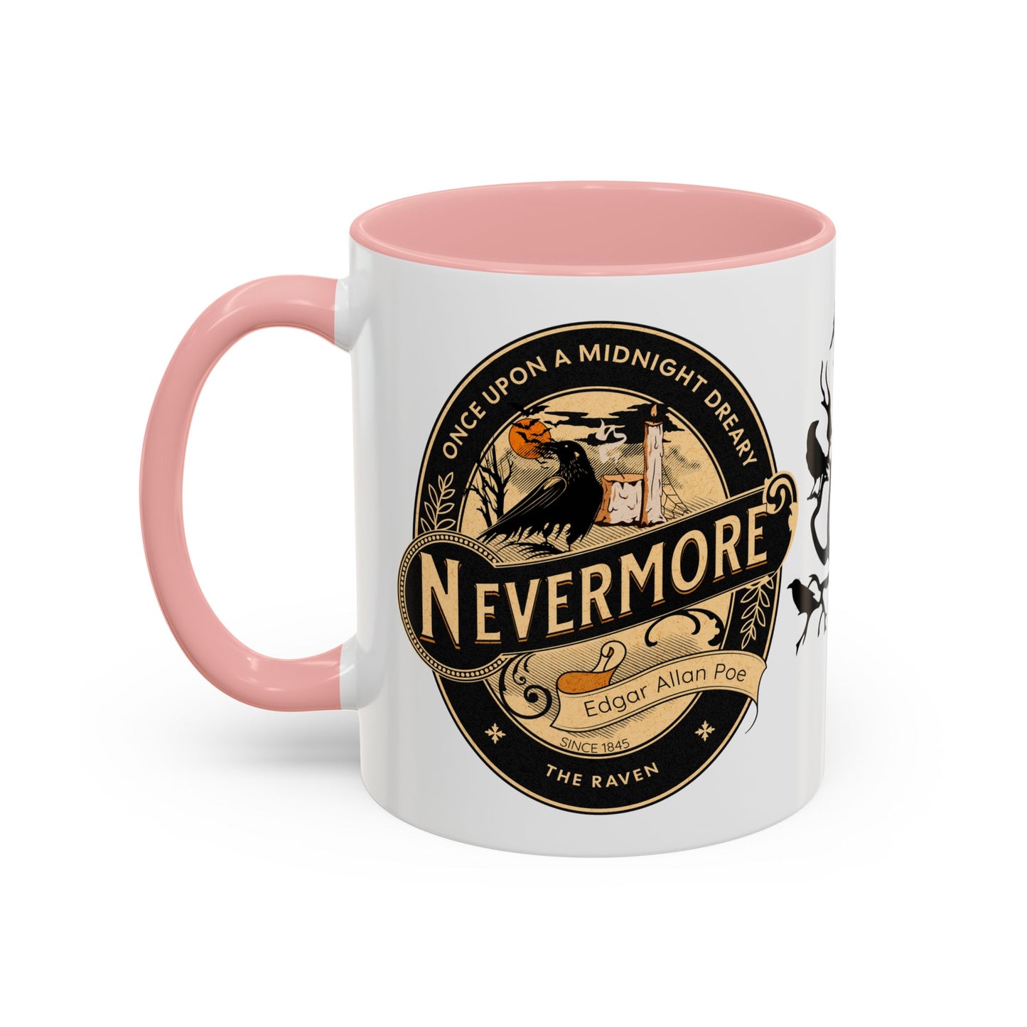 Edgar Allan Poe Coffee Mug, The Raven, Spooky Halloween Coffee, Tea Mug, Haunting Horror Movie Gift for Halloween, Dark Academia, Book Lover Mug Printify