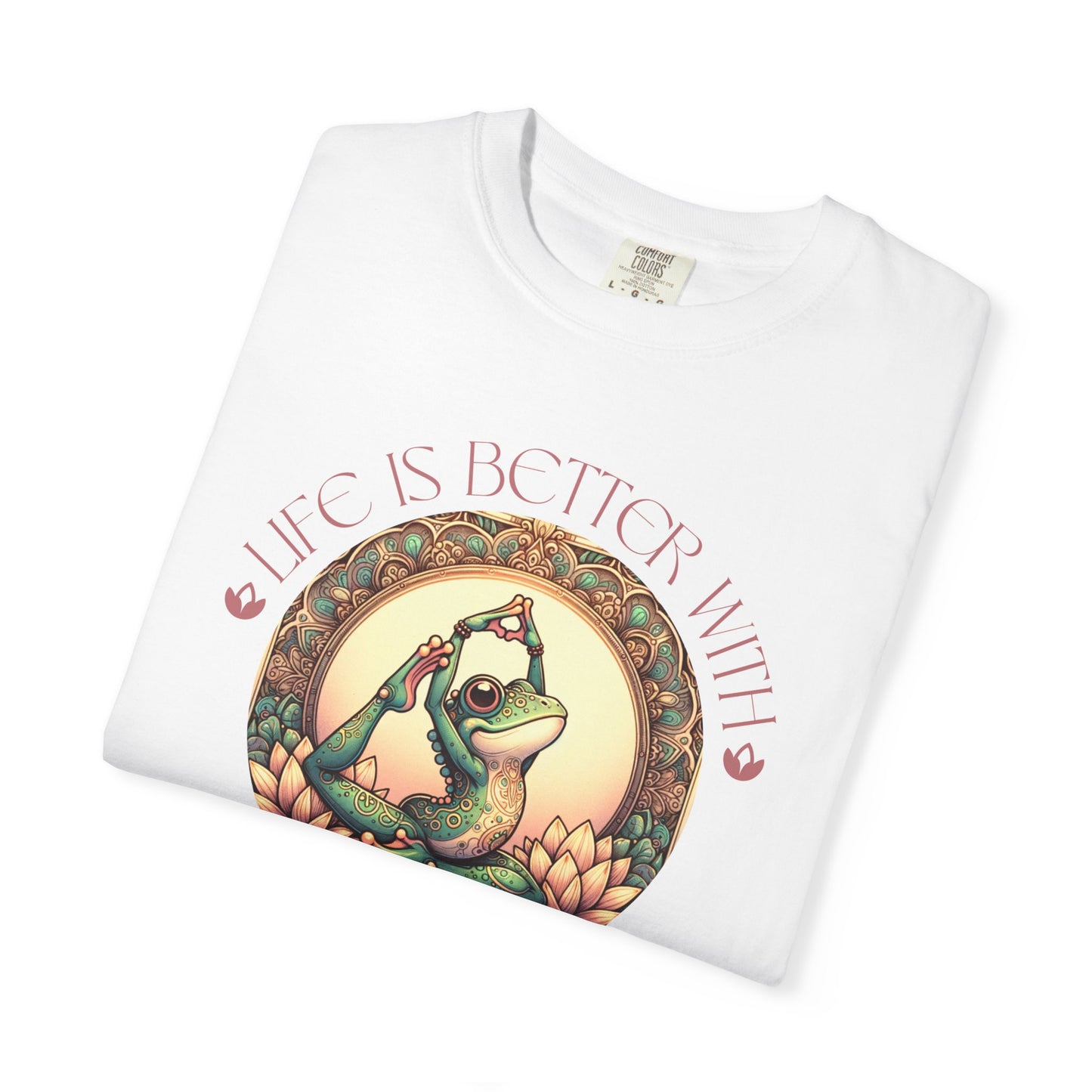 Yoga Frog Life Is Better With Yoga Unisex T-Shirt, Casual Wear, Highlander Fan Gift, T-Shirt Printify