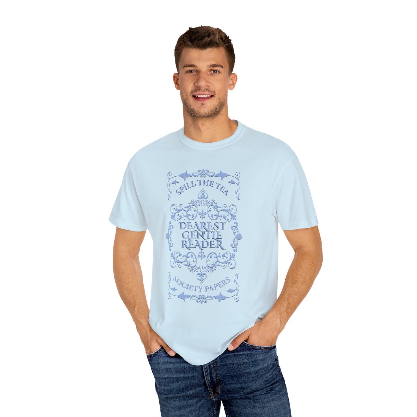 Dearest Gentle Reader TShirt Spill The Tea Society Papers Gift For Her Watching Party Book Club Gift Historical Romance Reader Gift Bookish T-Shirt Printify