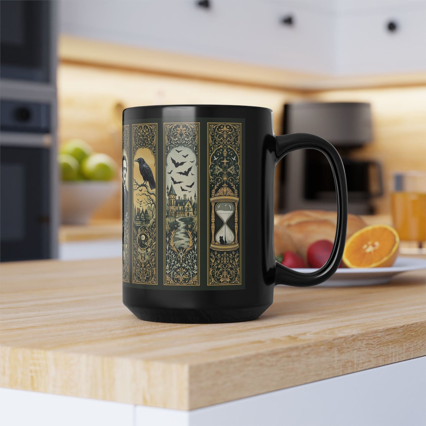 Edgar Allan Poe Mug Gothic Literary Gift For Book Lover Dark Academia Macabre Fall Coffee Cup Halloween Poetember Party Gift For Bookclub Mug Printify