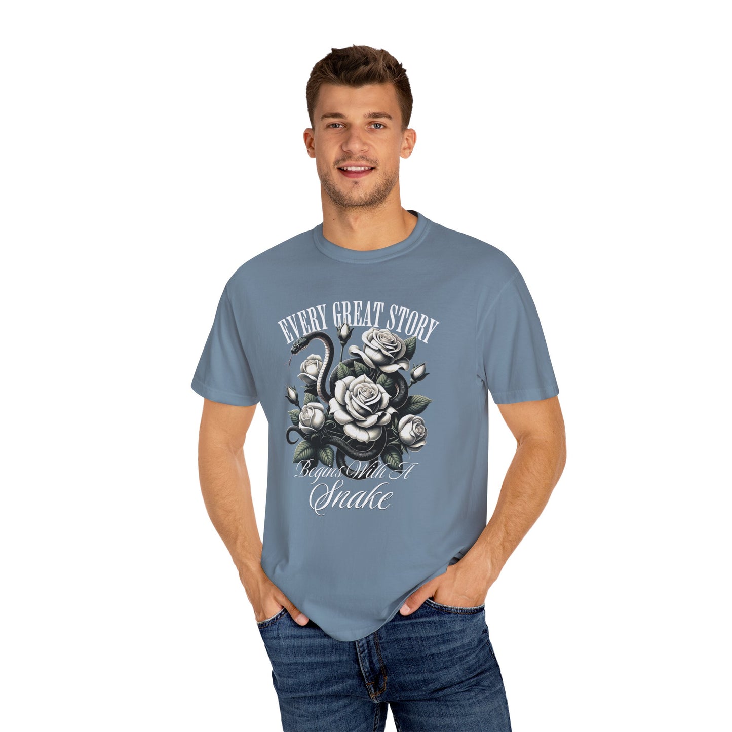 Snake Romance TShirt Romantasy Reader Dark Gift For Morally Grey Dark Fantasy Romance Novel Lover Haunting Goth Romance Shirt For Book Club T-Shirt Printify