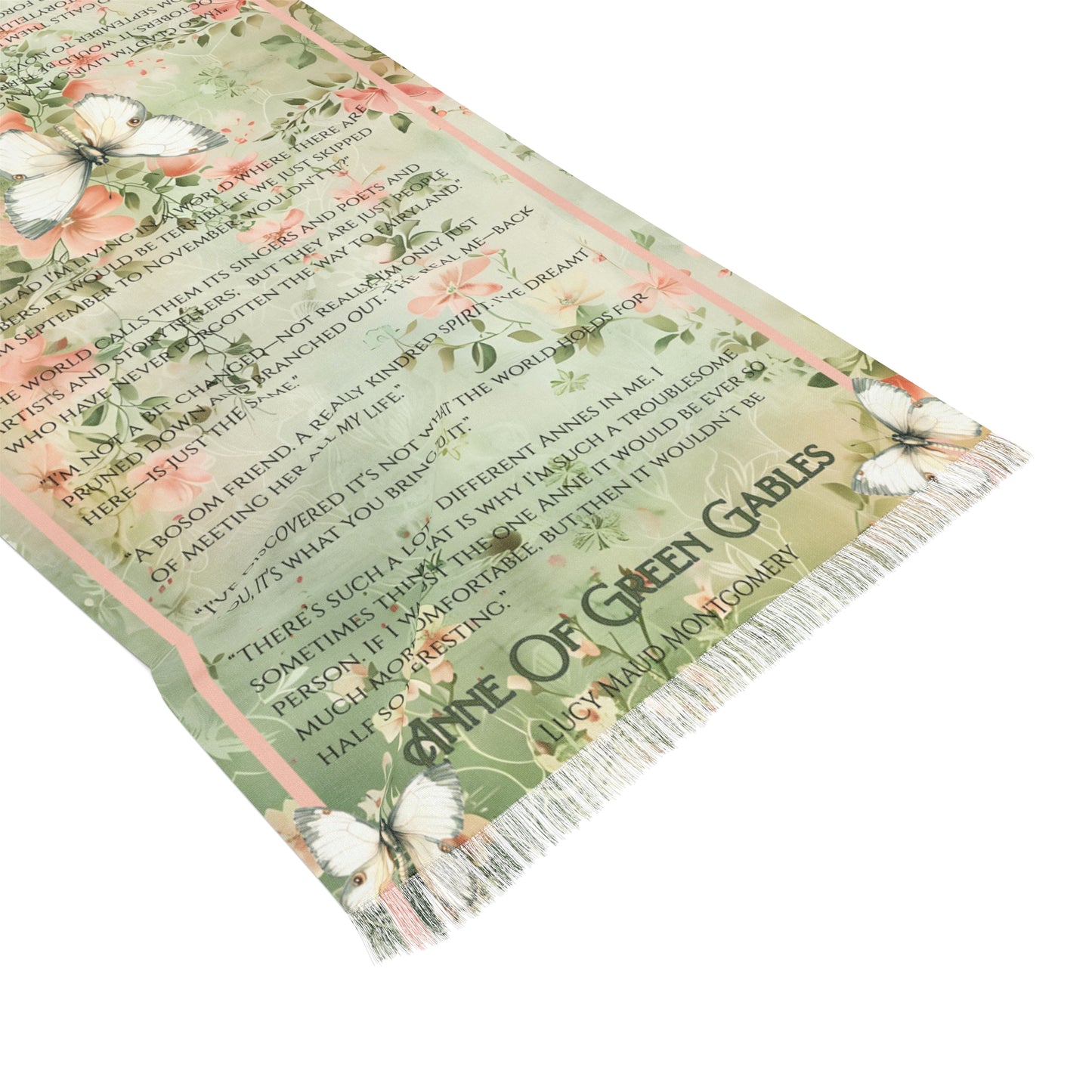 Anne Of Green Gables Scarf Quote Scarf Lucy Maud Montgomery Anne With an E Gift for Book Lover Reader Teacher Literary Gift for Mom BFF Gift All Over Prints Printify