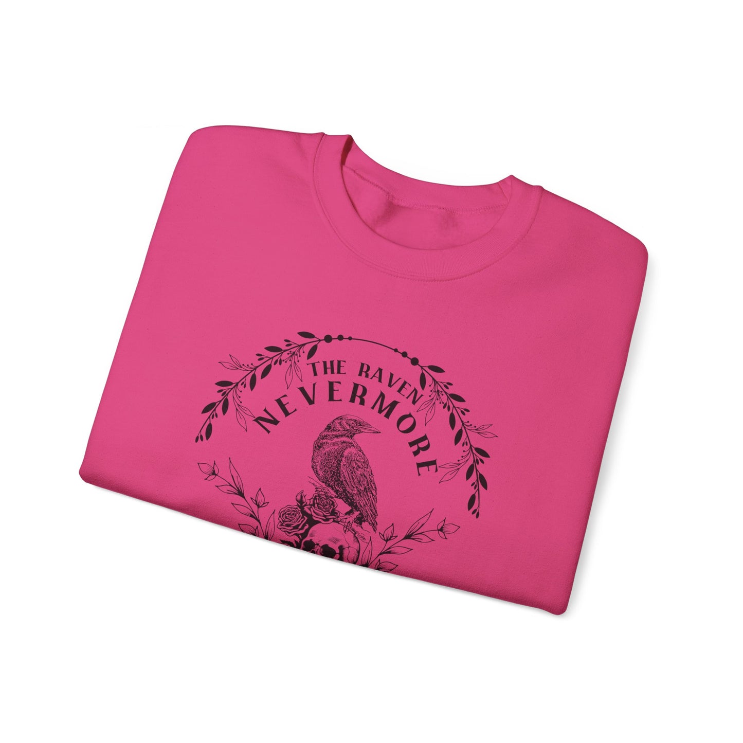 Edgar Allan Poe, Nevermore The Raven Sweatshirt, Book Lover, Halloween, Haunting Gothic Gift, Light, Dark Academia, Horror Movie Sweater Sweatshirt Printify