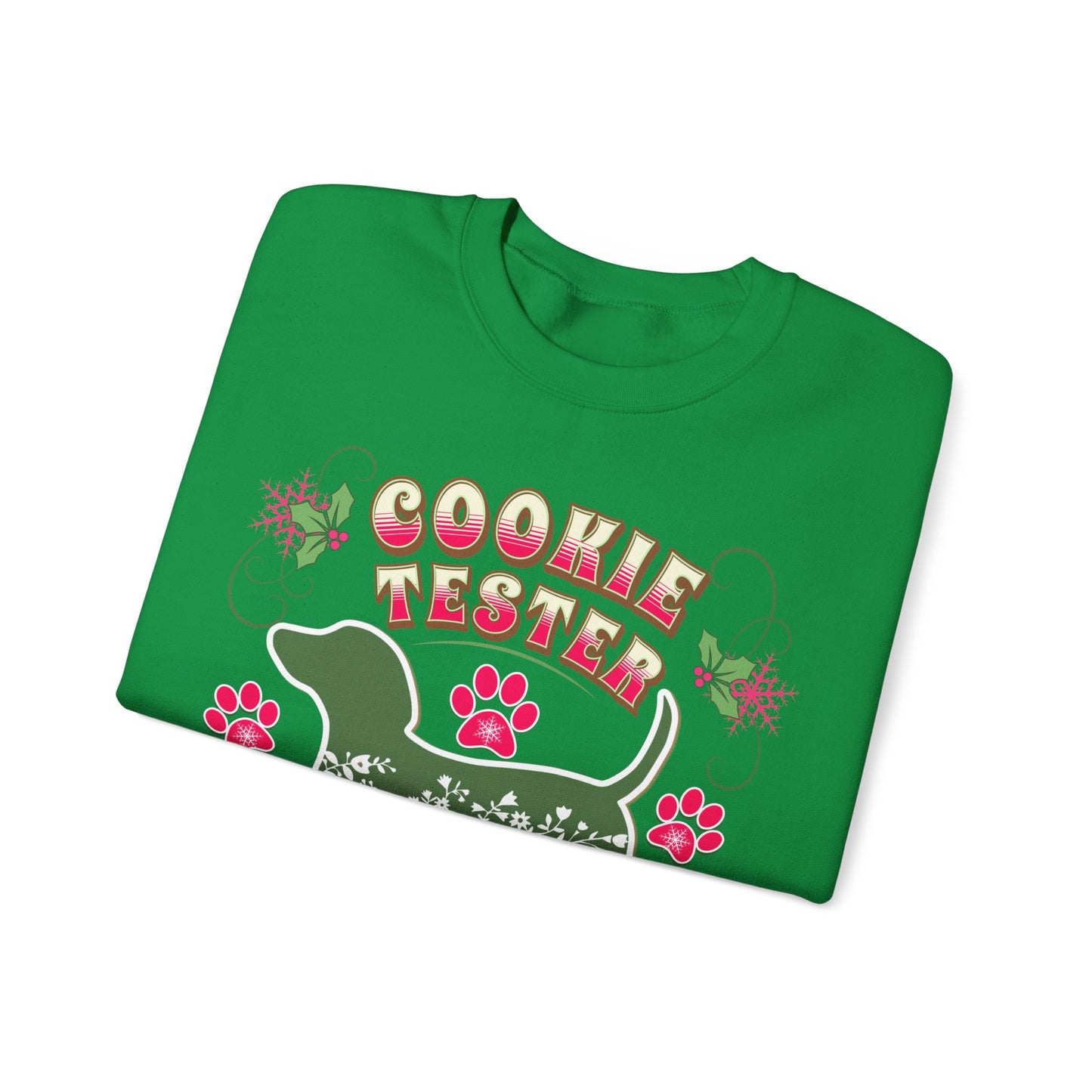 Christmas Dachshund Lover Baking Sweatshirt, Doxie Cookie Tester XMas T-Shirt, Dog Lover Shirt, Matching Family Christmas Cookie Baking Gift Sweatshirt Printify