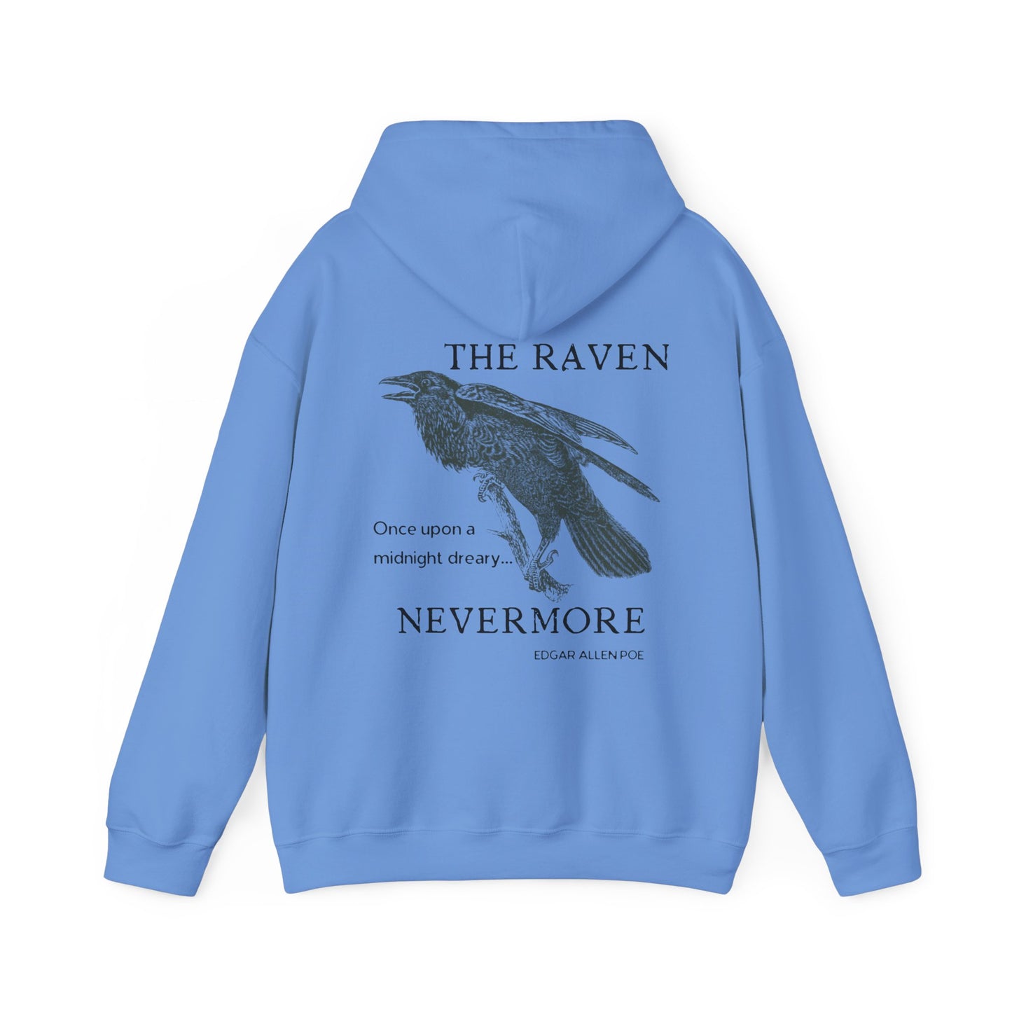 Halloween Vintage The Raven Hoodie, Spooky Season Sweater, Trick or Treating Shirt, Halloween Party Top, Edgar Allen Poe, Nevermore, Gothic Hoodie Printify