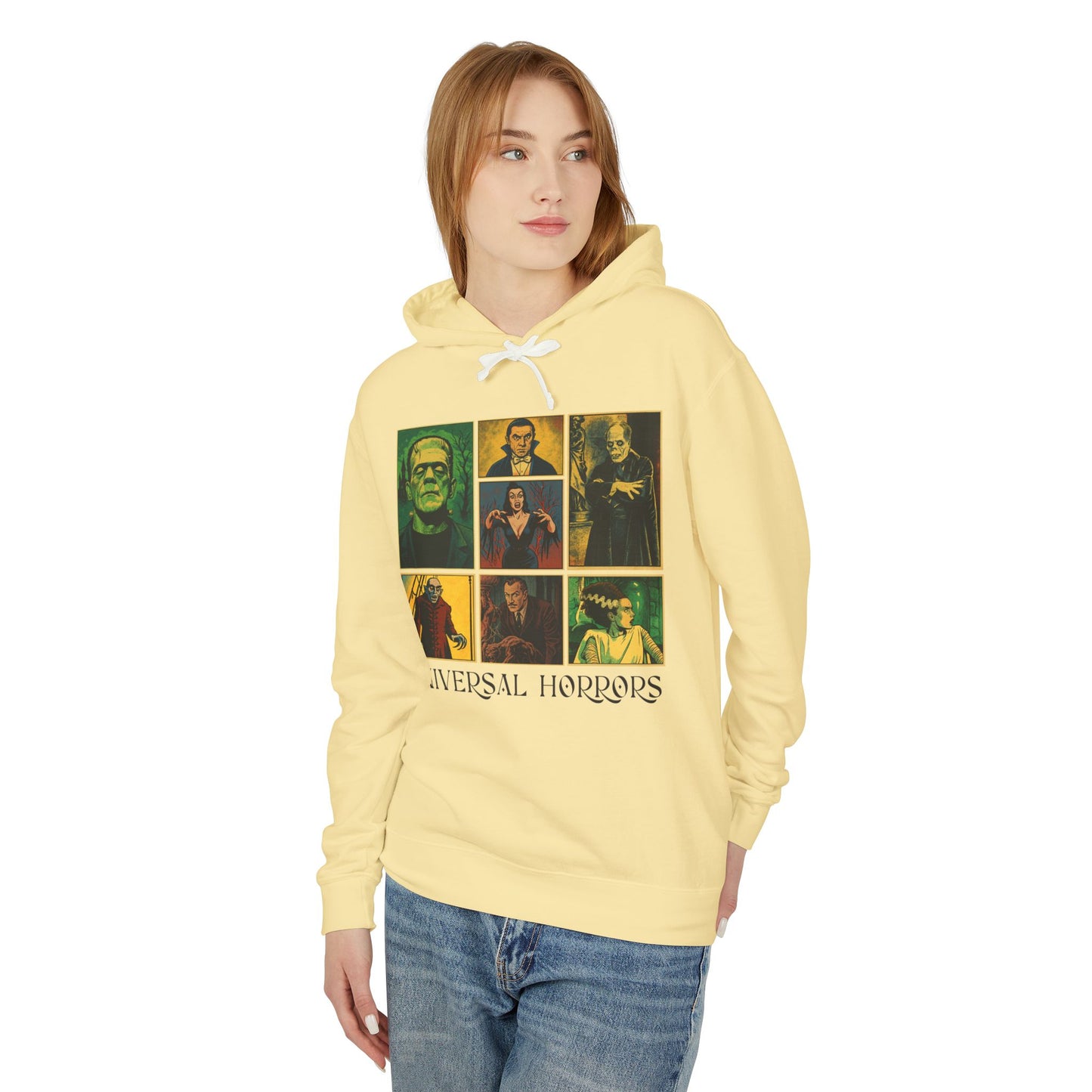 Universal Horrors Unisex Hooded Sweatshirt - Spooky Apparel for Halloween, Horror Fans, Movie Lovers, Cozy Wear, Gift Hoodie Printify