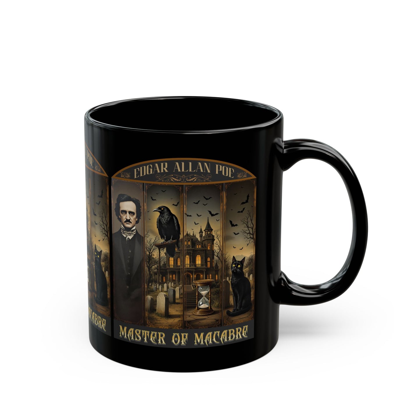 Edgar Allan Poe Mug Gothic Literary Gift For Book Lover Dark Academia Macabre Fall Coffee Cup Halloween Poetember Party Gift For Bookclub Mug Printify