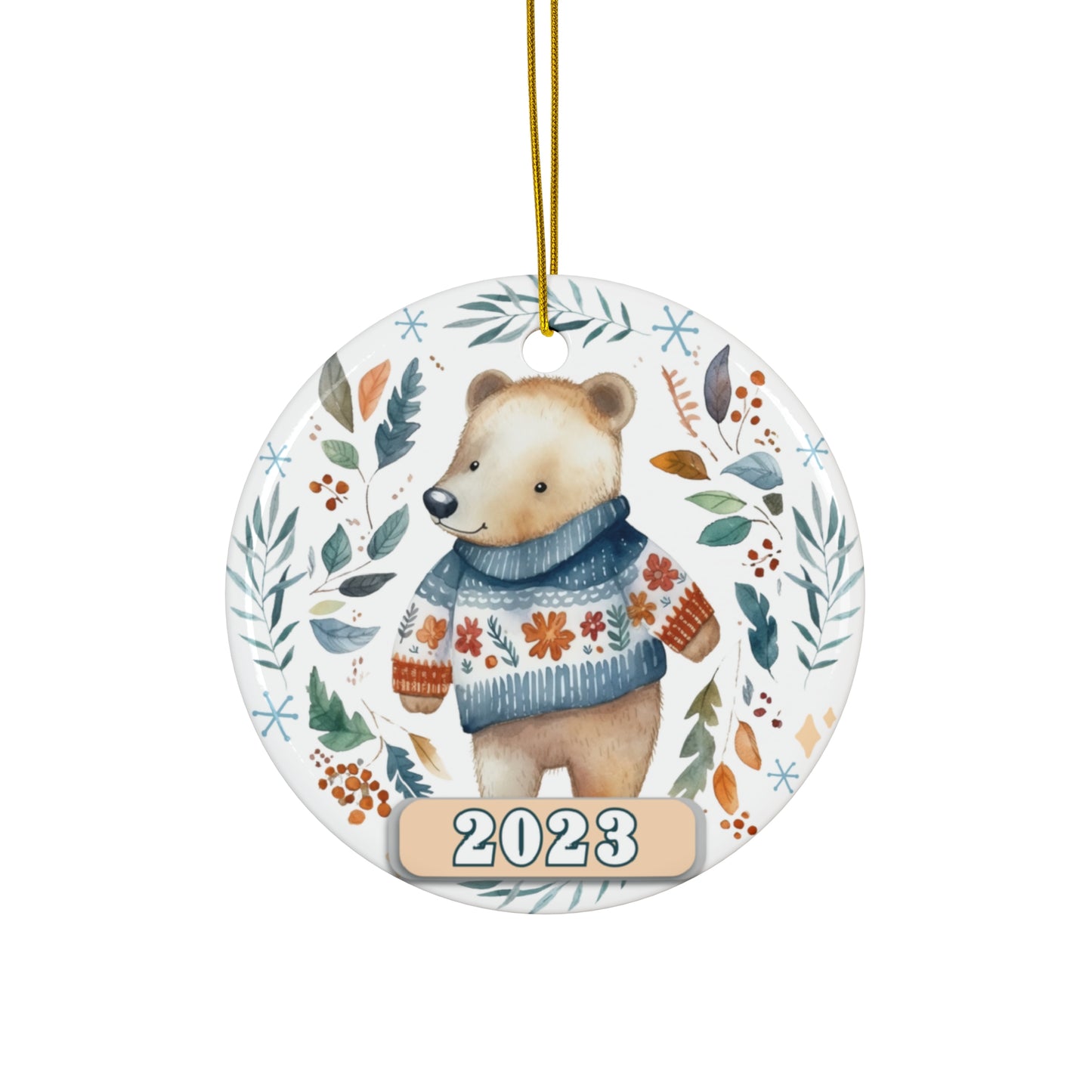 Christmas 2023 Ornament, Scandinavian, Swedish Decoration, Holiday Gift Idea, Heirloom Keepsake, Host Gift Exchange, Family Xmas Tree Bauble Home Decor Printify Circle One Size