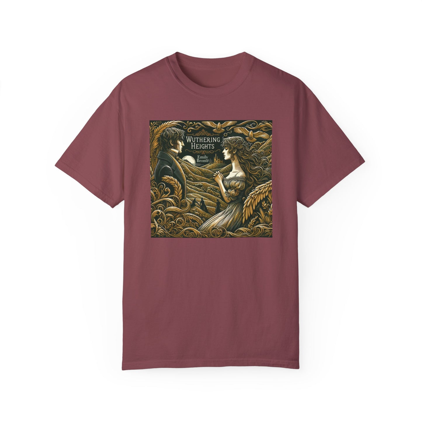 Wuthering Heights T-Shirt Emily Brontë Romantasy Literarure Shirt Bookish Academia Gift For Her Birthday Heathcliffe Bookclub Booknerd Tee T-Shirt Printify Vineyard S