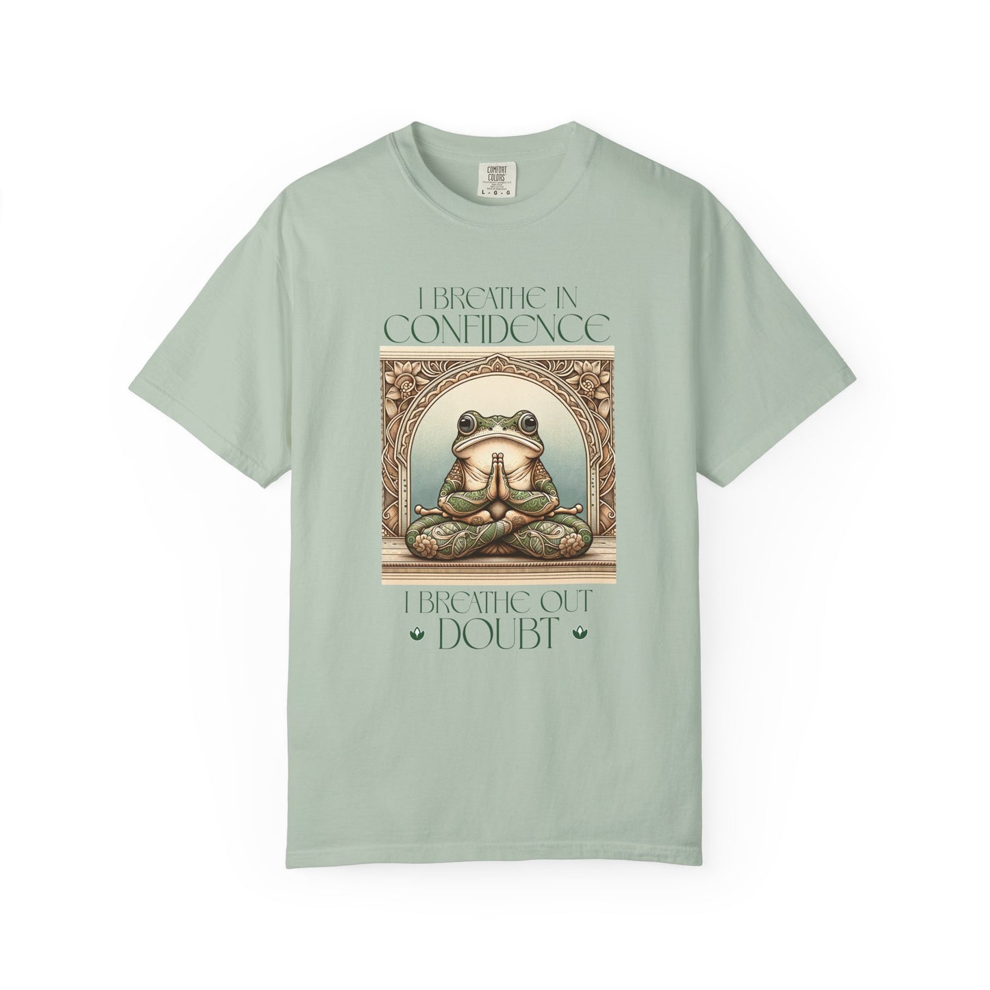 Yoga Frog Breath in Confidence Green Unisex T-Shirt, Casual Wear, Highlander Fan Gift, Comfortable Graphic Tee T-Shirt Printify Bay S