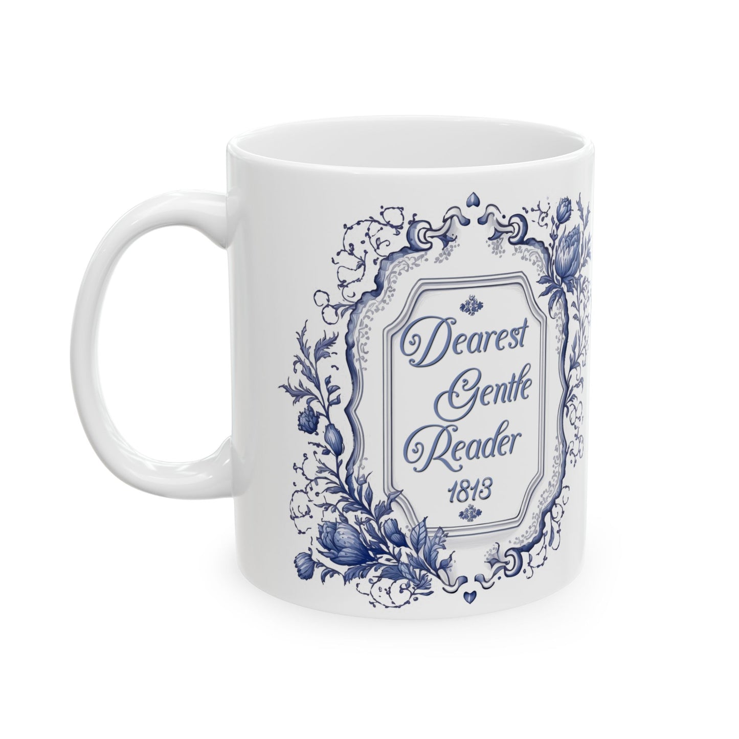 Dearest Gentle Reader Tea Cup Coffee Mug Regency England Society Papers Gift For Bridgerton Fan Historical Romance Reader Bookclub Gift BFF Mug Printify 11oz
