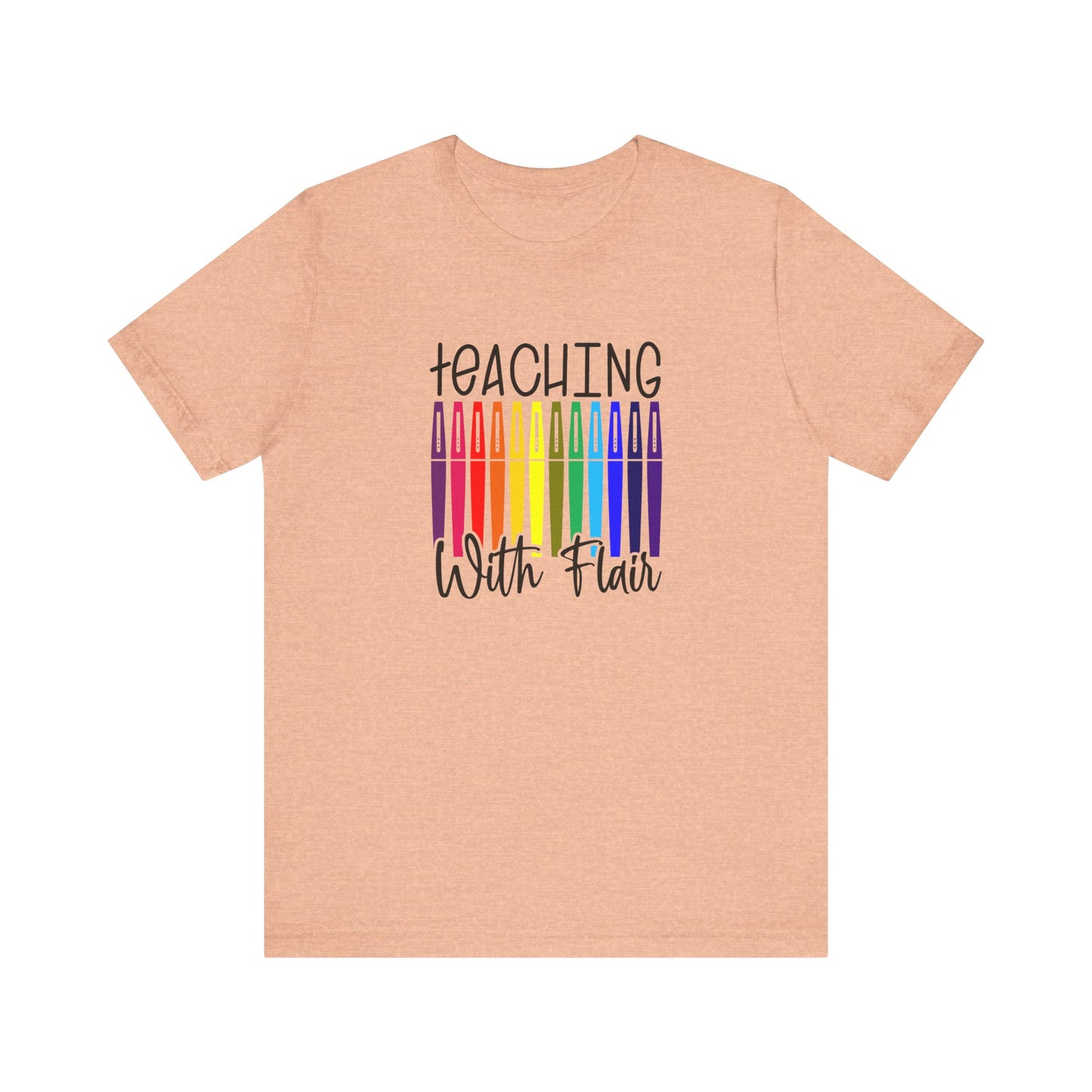 Cute Teacher TShirt Gift, Education Tee, Elementary School Teacher Appreciation, Funny Back To School Shirt, Teacher T-Shirt, Teacher Tee, T-Shirt Printify Heather Peach XS