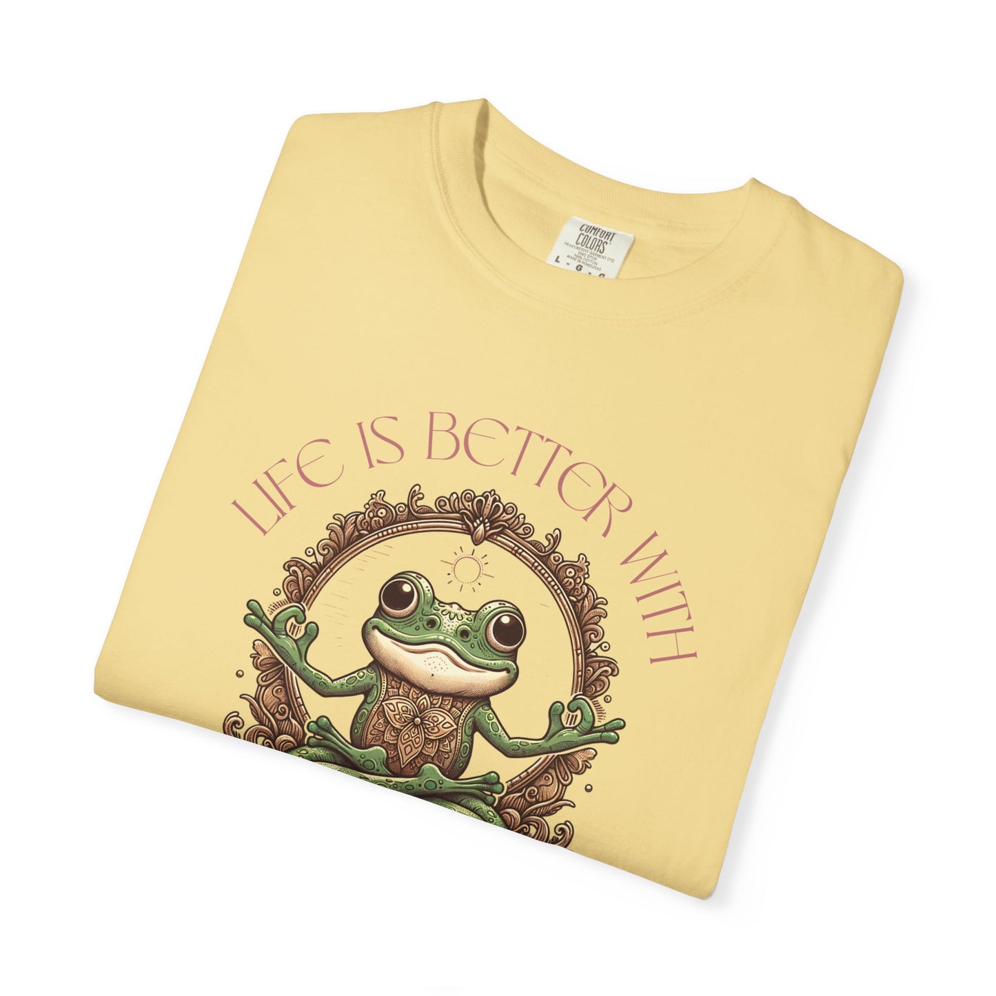Yoga Frog Life Is Better With Yoga Unisex T-Shirt, Casual Wear, Highlander Fan Gift, T-Shirt Printify