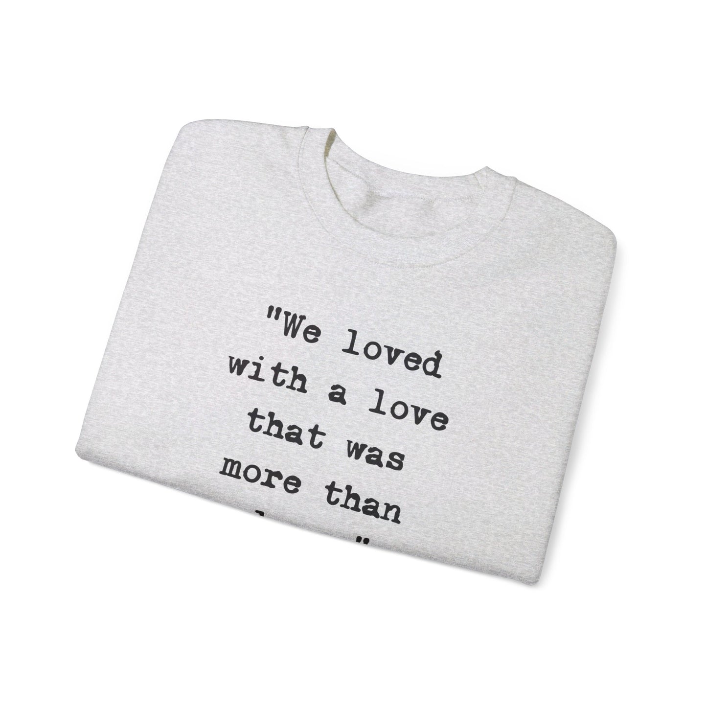 Edgar Allan Poe Sleeve Print Vintage Raven Poem Sweatshirt, Poetry Book Lover Sweater, Haunting Gothic Gift, Light, Dark Academia, Nevermore Sweatshirt Printify