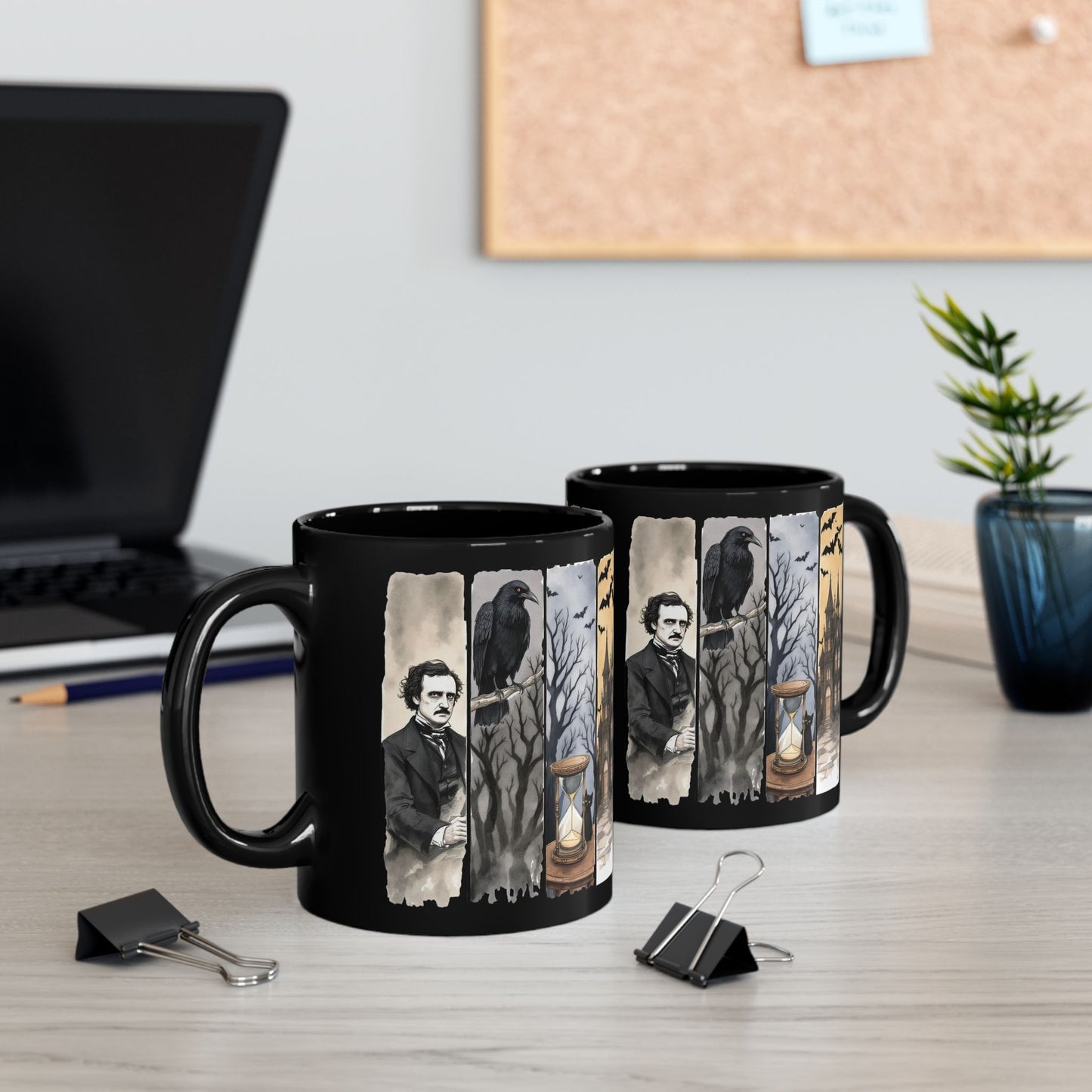 Edgar Allan Poe Mug Gothic Literary Gift For Book Lover Dark Academia Macabre Fall Coffee Cup Halloween Poetember Party Gift For Bookclub Mug Printify