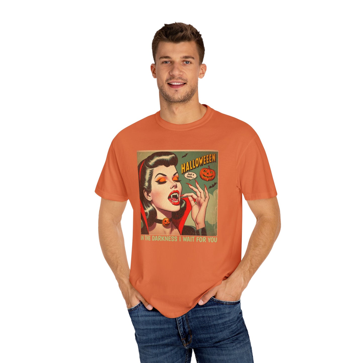 Vampire Retro Comic TShirt Dark Romance Gift Vampire Lovers Shirt Halloween Party Gift For Her Paranormal Vintage Comic Book Reader Goth Tee T-Shirt Printify