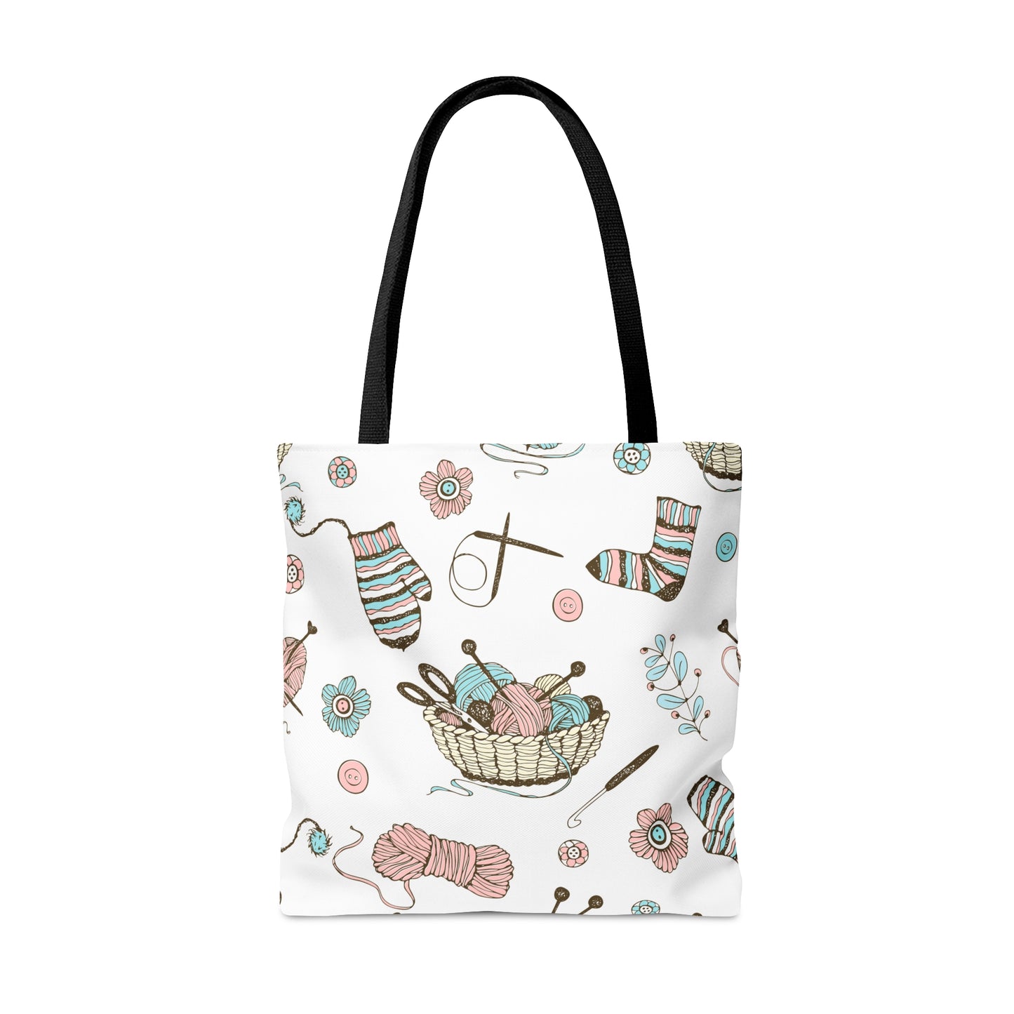Craft, Crochet or Knitting Tote Bag, Yarn Storage Shoulder Bags, Gift for Knitter, Crafter, Grocery Shopping, School, Resusable, Travel Bag Bags Printify
