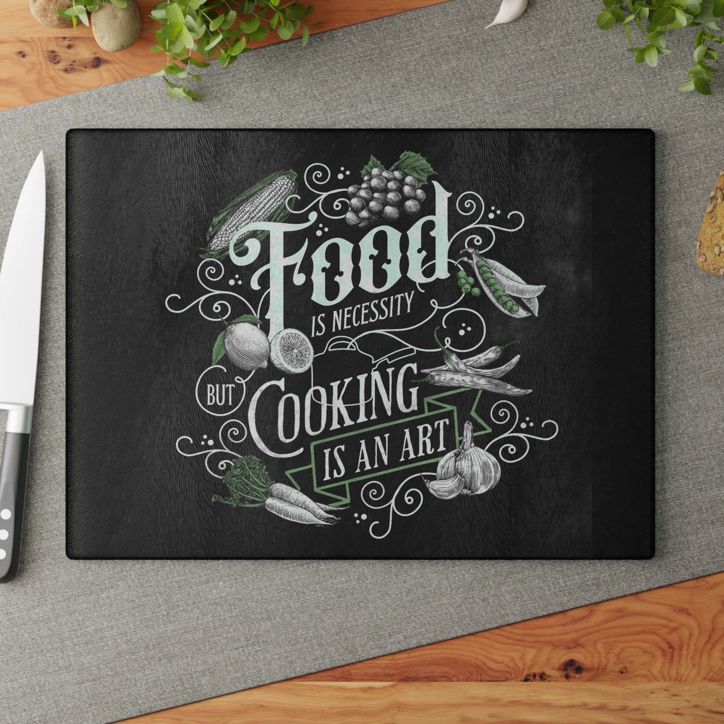 Charcuterie Board, House Warming Gift, Tempered Glass Cutting, Chopping or Serving Board, Wedding, Realtor, Shower, Host, Chef, Holi Home Decor Printify