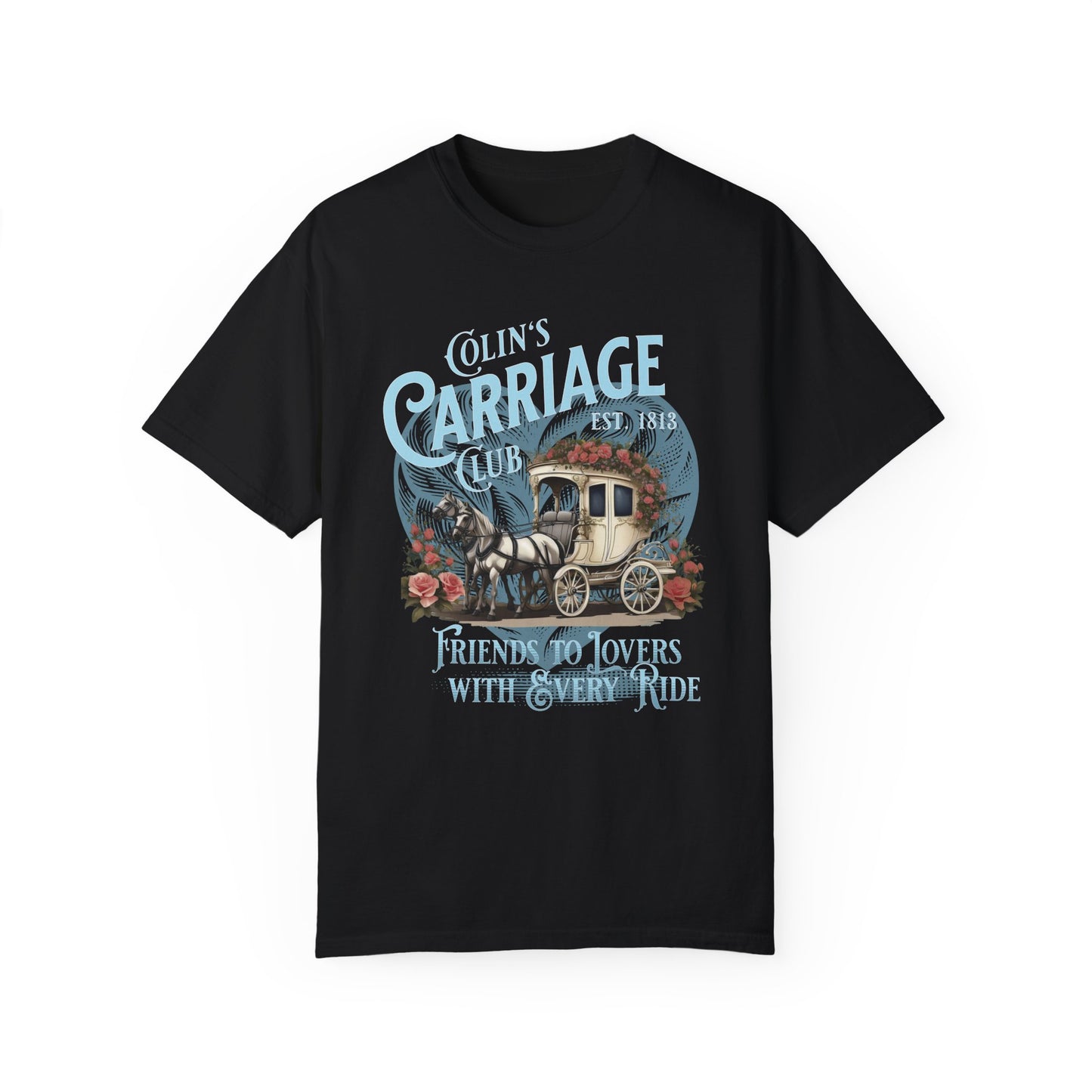 Colins Carriage Club Shirt Regency England Ton Society Gift For Bridgerton Fan Historical Drama Penelope Romance Reader Gift Bookclub Gift T-Shirt Printify Black S