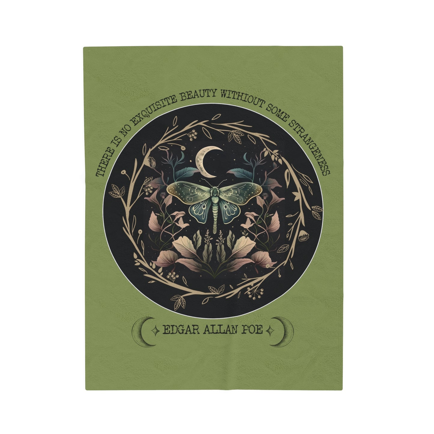 Edgar Allan Poe, Fairycore Nightgarden Throw Blanket, Book Lover Reading Blanket, Gothic Light, Dark Academia, Horror Movie Watching Blanket All Over Prints Printify 30" × 40"