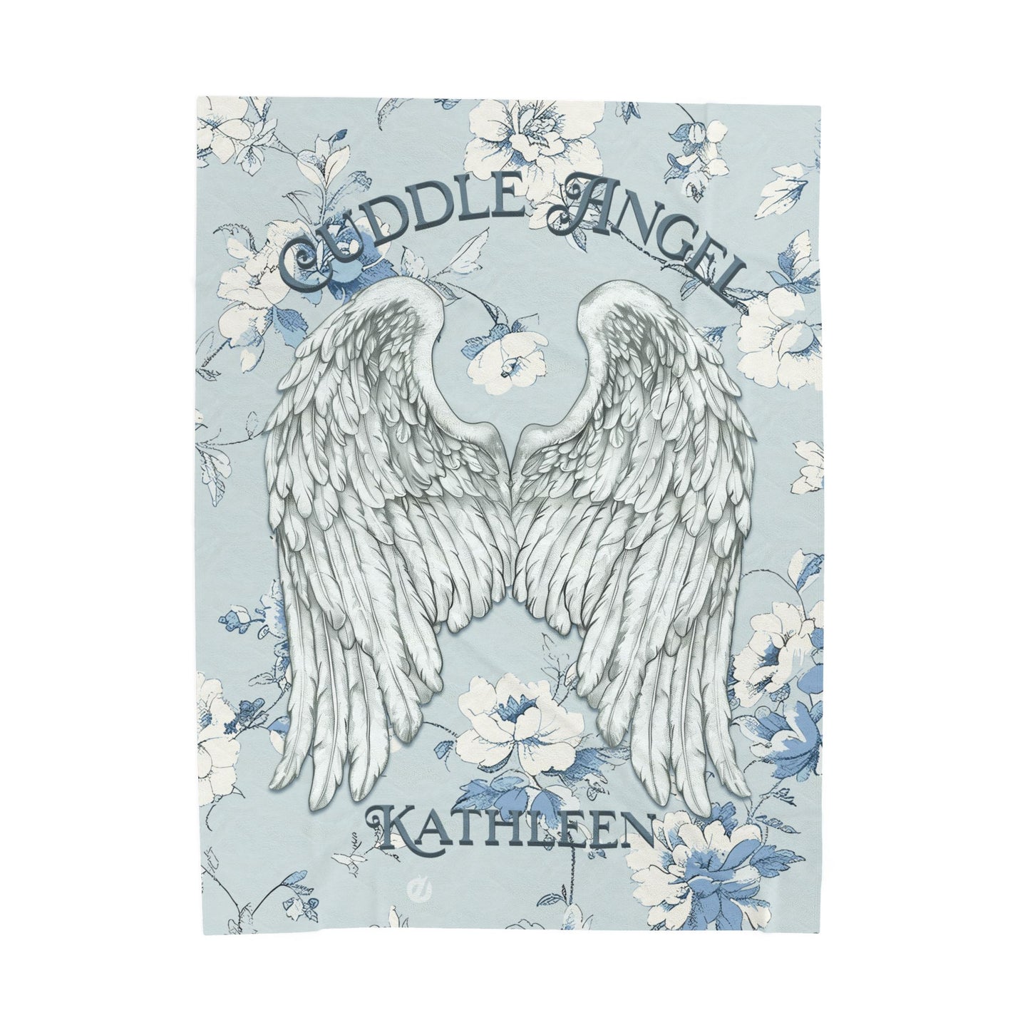 Custom Angel Wings Cuddle Plush Blanket Cozy Throw for Spiritual Gift for Birthday Christmas Gift for Mom or Best Girl Friends Angelic Love All Over Prints Printify 60" × 80"