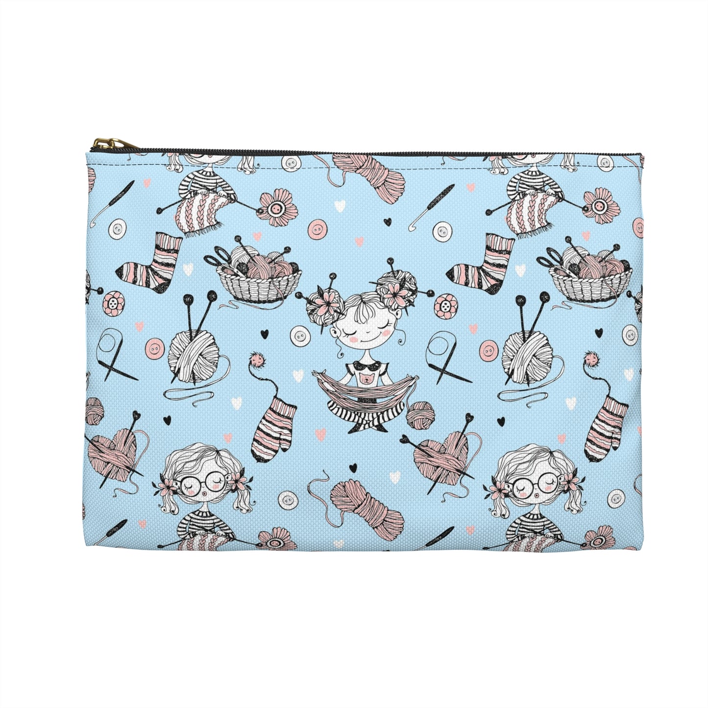 Crochet, Knitting or Crafting Accessory Pouch, Crochet Gift, Knitting Gift, Craft Organization or Storage Bag or Pouch. Bags Printify