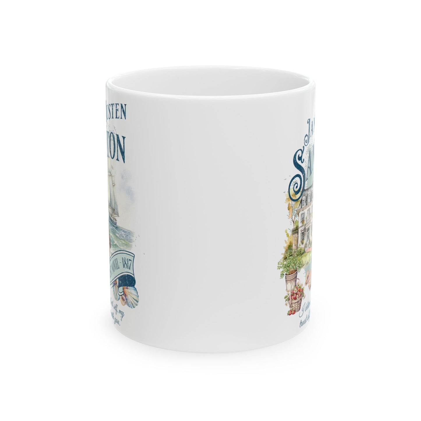 Jane Austen Sanditon Coffee Mug Historical Romance Reader Gift For Book Lover Light Academia Bookclub Gift Birthday Mom Her Christmas Gift Mug Printify 11oz