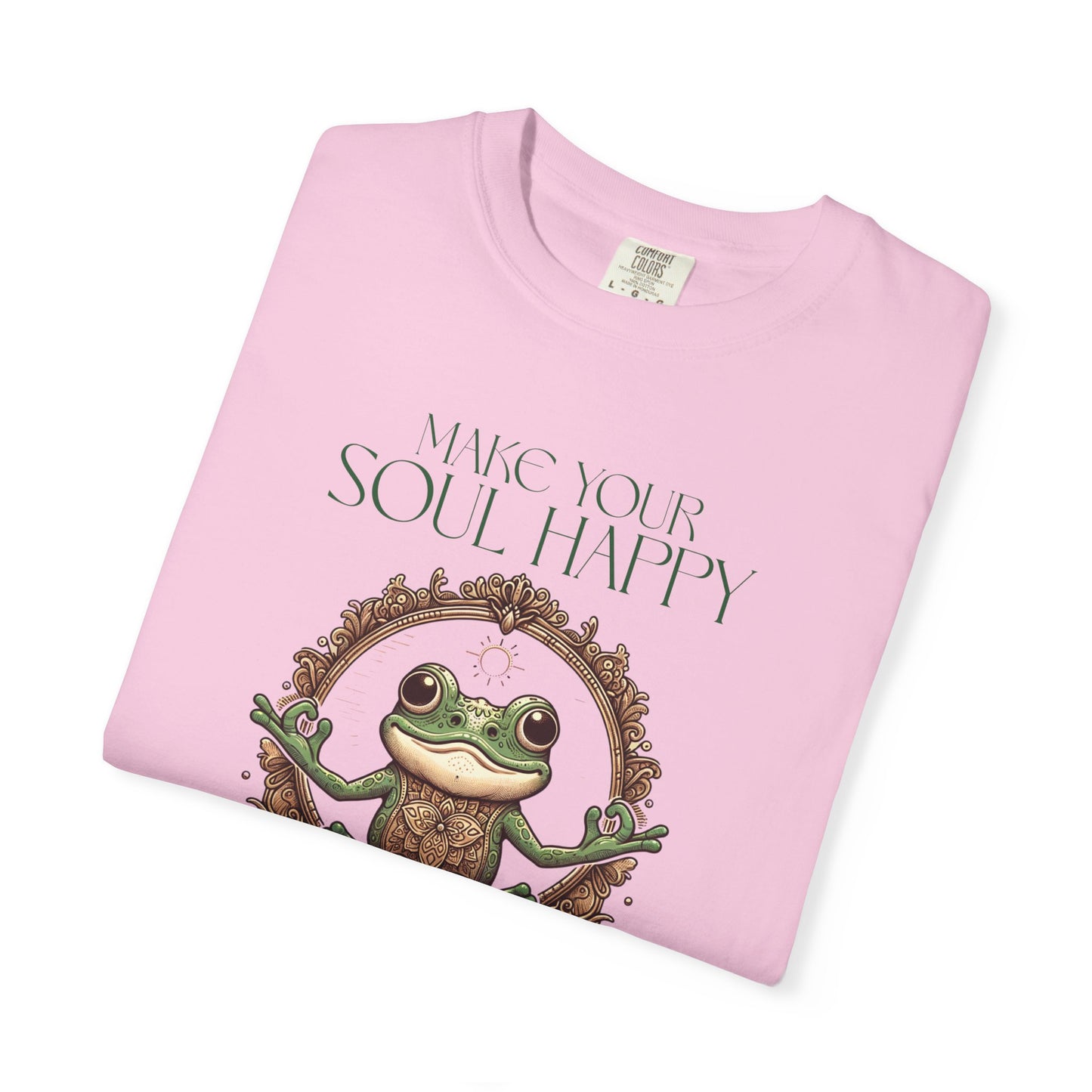 Green Yoga Frog Make Your Soul Happy Unisex T-Shirt, Casual Wear, Highlander Fan Gift,