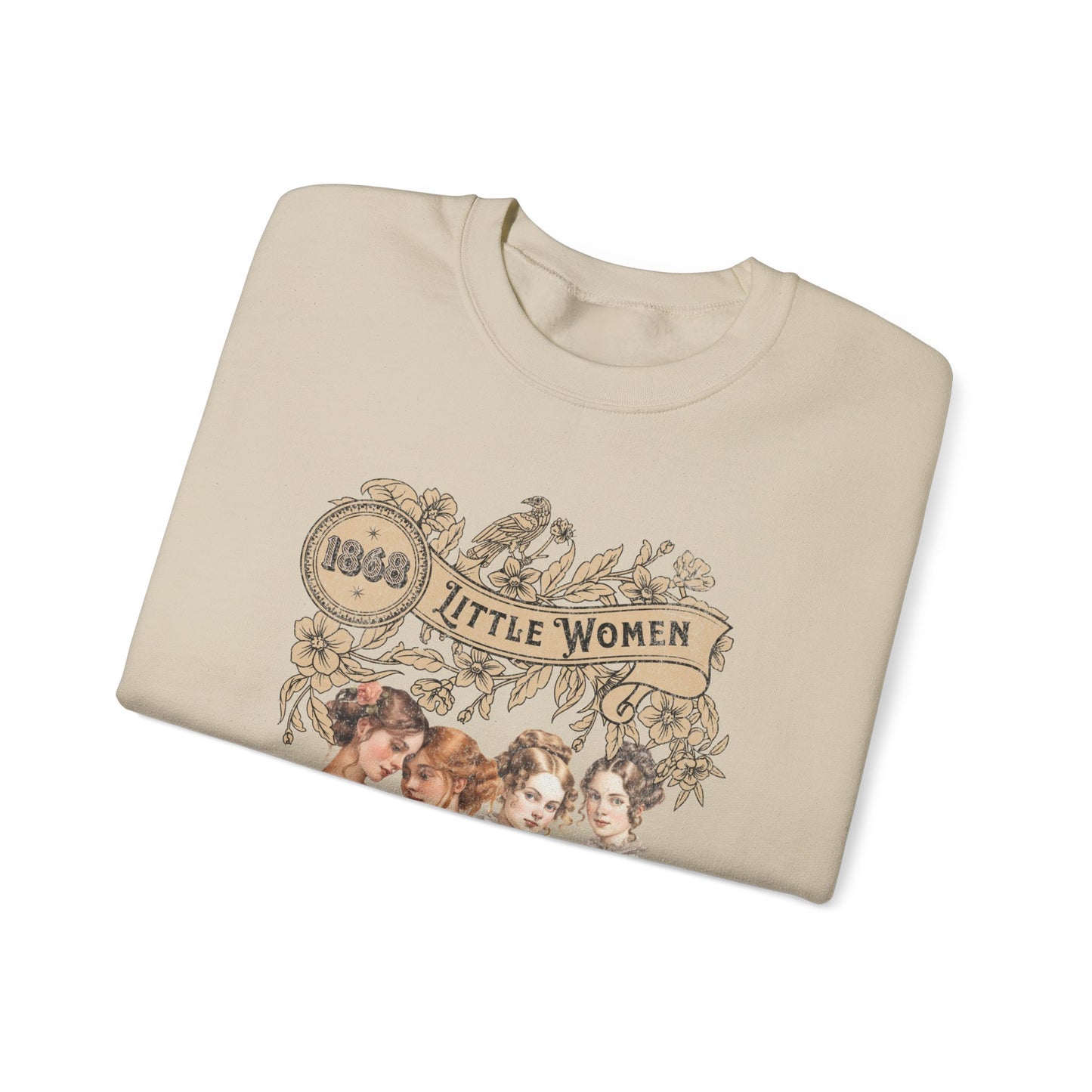 Little Women Sweatshirt, Louisa May Alcott Historical Romance Sweater, Bookish Literary Fan Art Gift, Gift for Her, Bookclub Crewneck Shirt Sweatshirt Printify