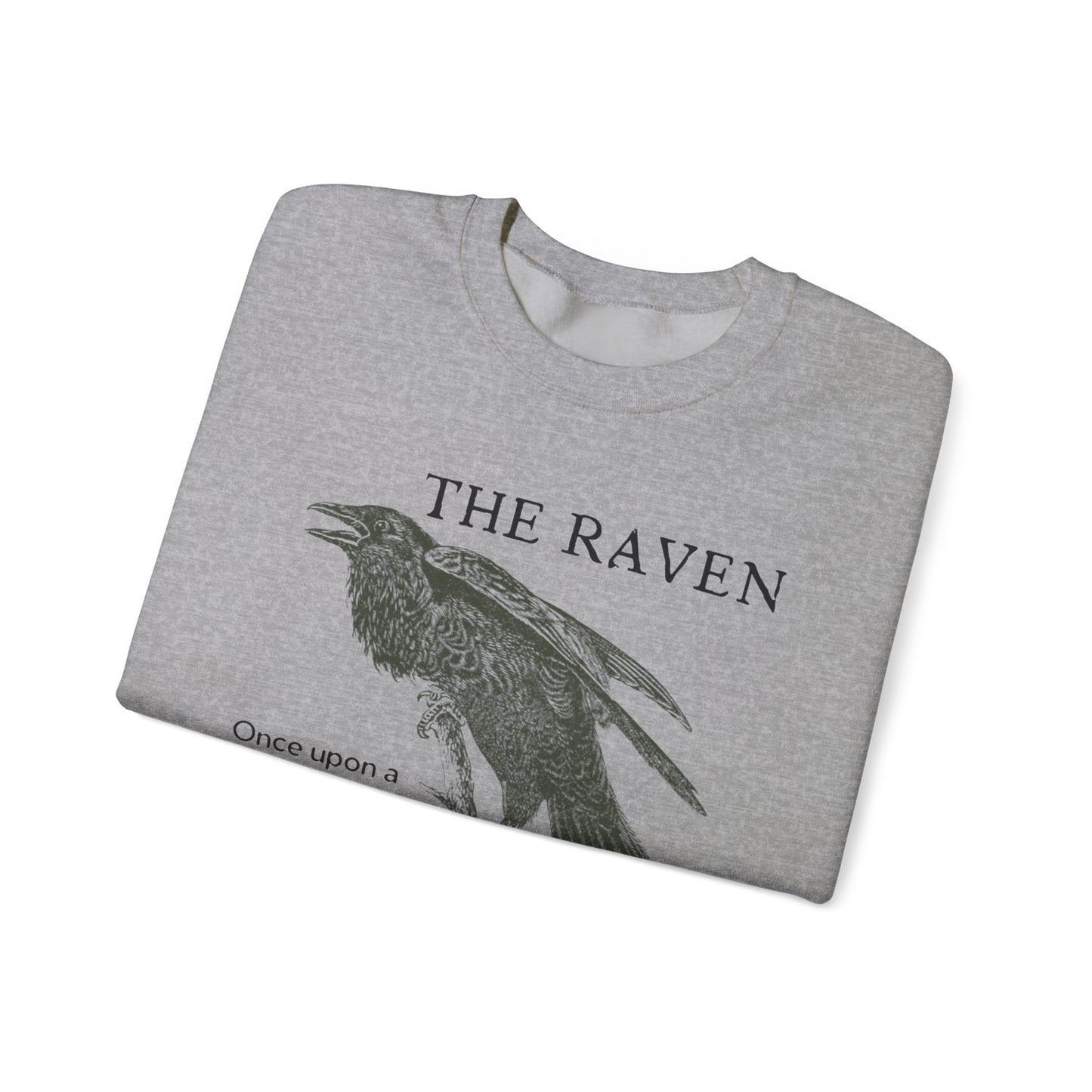 Halloween Vintage The Raven Sweatshirt, Spooky Season Sweater, Trick or Treating Shirt, Halloween Party, Edgar Allen Poe, Nevermore, Gothic Sweatshirt Printify