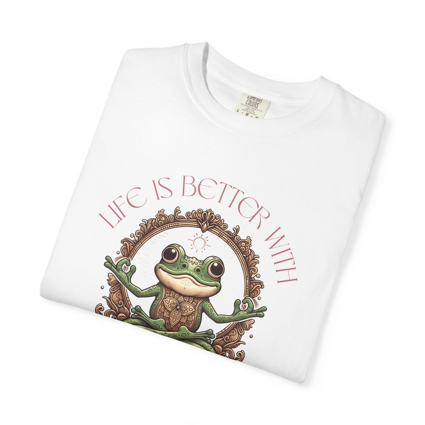 Yoga Frog Life Is Better With Yoga Unisex T-Shirt, Casual Wear, Highlander Fan Gift, T-Shirt Printify